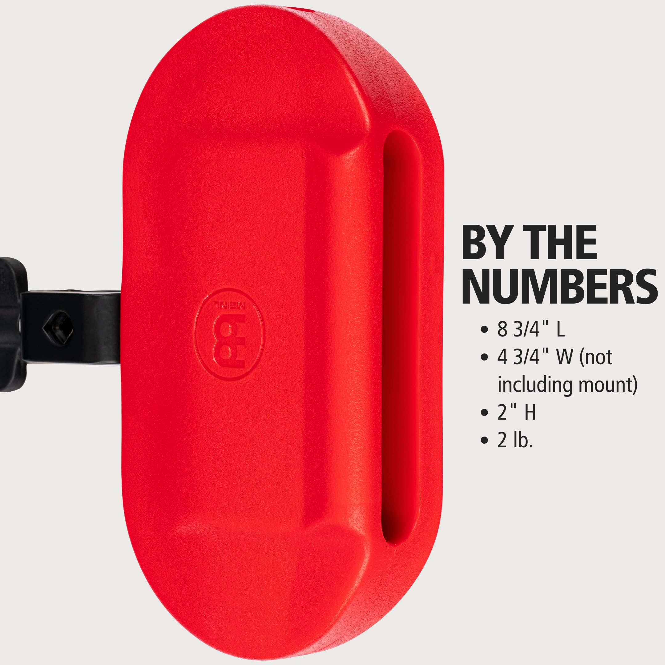 Meinl Percussion Block With Adjustable Mount, Low Pitch � Not Made In China � For Perc Rigs, Drum Set Or Marching Band, Two Year Warranty (Mpe4R)