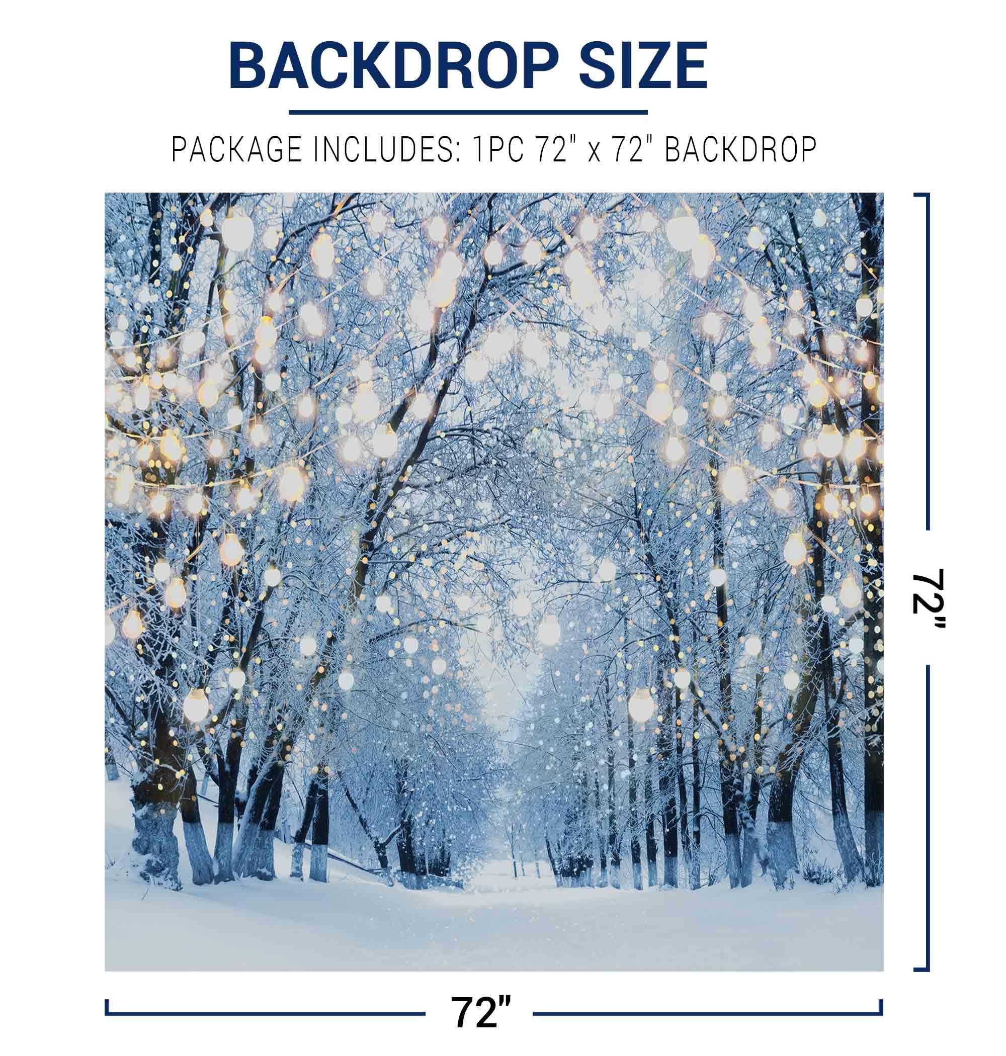 Allenjoy 6 X 6 Ft Winter Forest Backdrop Wonderland Snowflake Photography Background Bokeh Glitter Snow Scene Christmas Party De