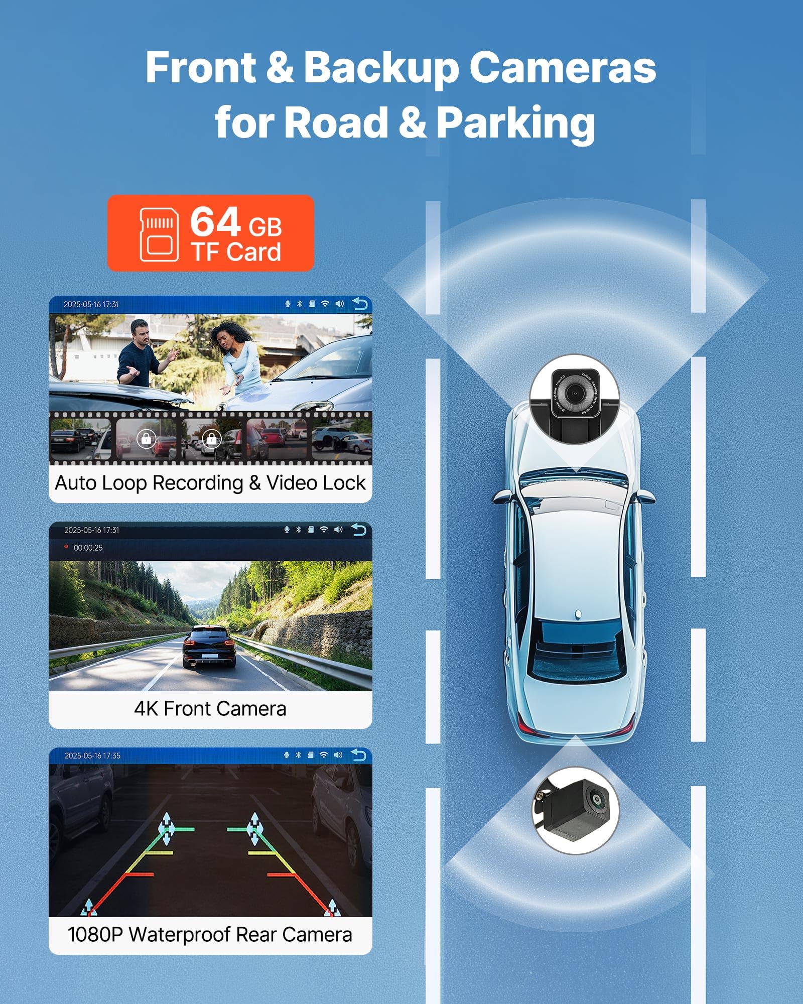 Vevor Wireless Car Stereo, 9-Inch Hd Portable Radio Touch Screen With Apple Carplay And Android Auto, Carplay Screen With Front