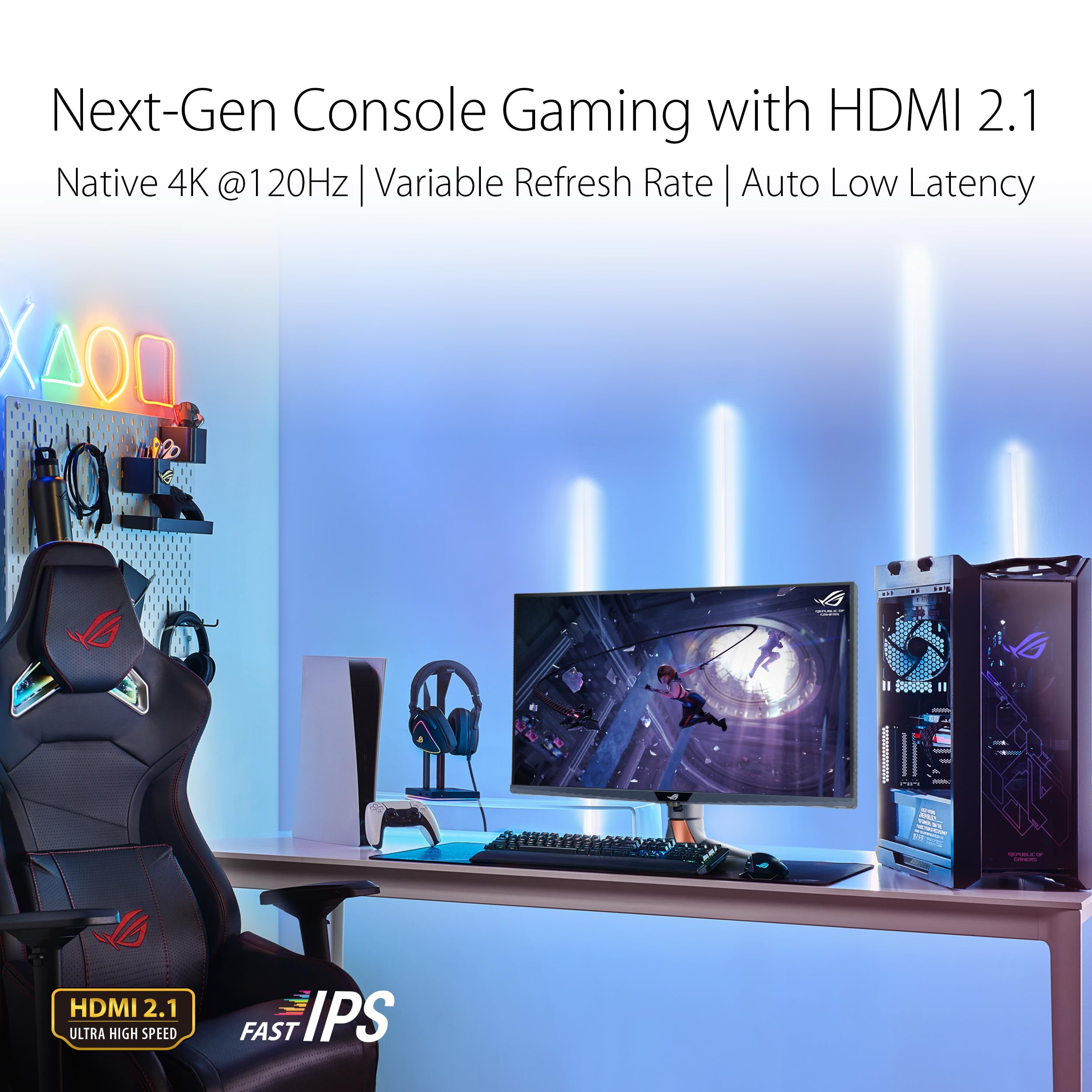 Asus Rog Swift 32    4K Mini Led Gaming Monitor (Pg32Uqxr) -Uhd (3840 X 2160), 160Hz, 1Ms, Fast Ips, Local Dimming, Freesync Pre