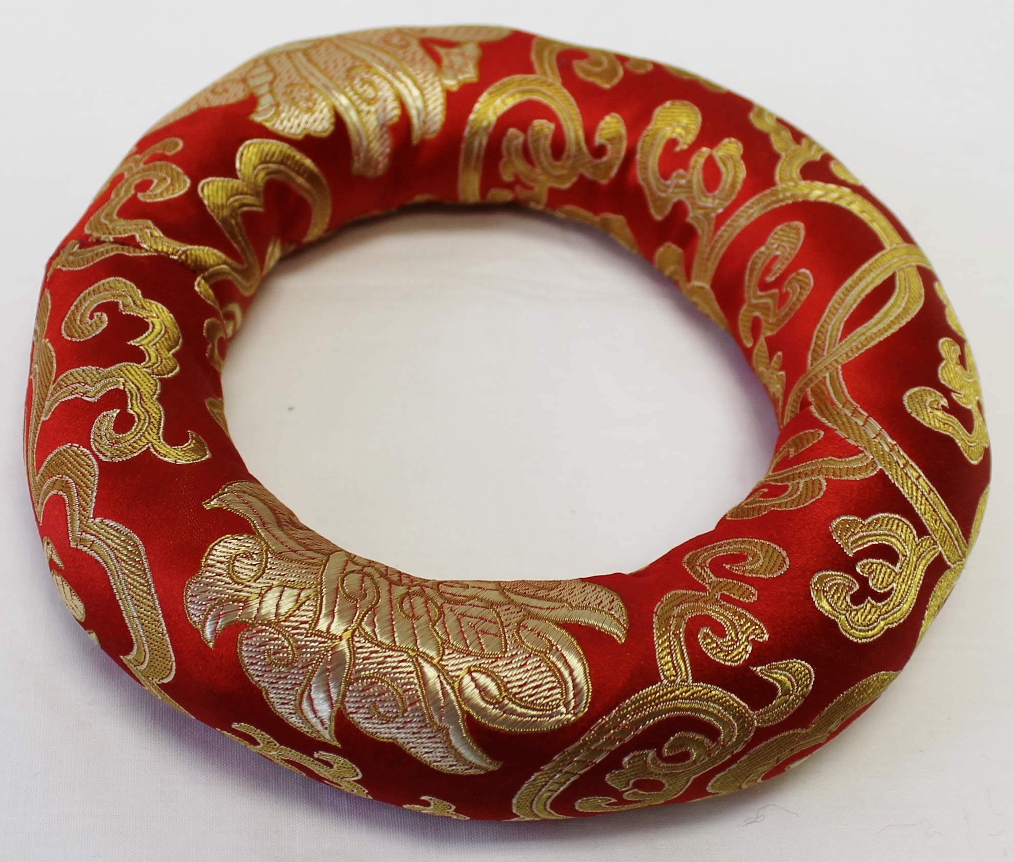 F1041/F783 Silk Brocade Cushion Pillow For Tibetan Singing Bowl Handmade In Nepal