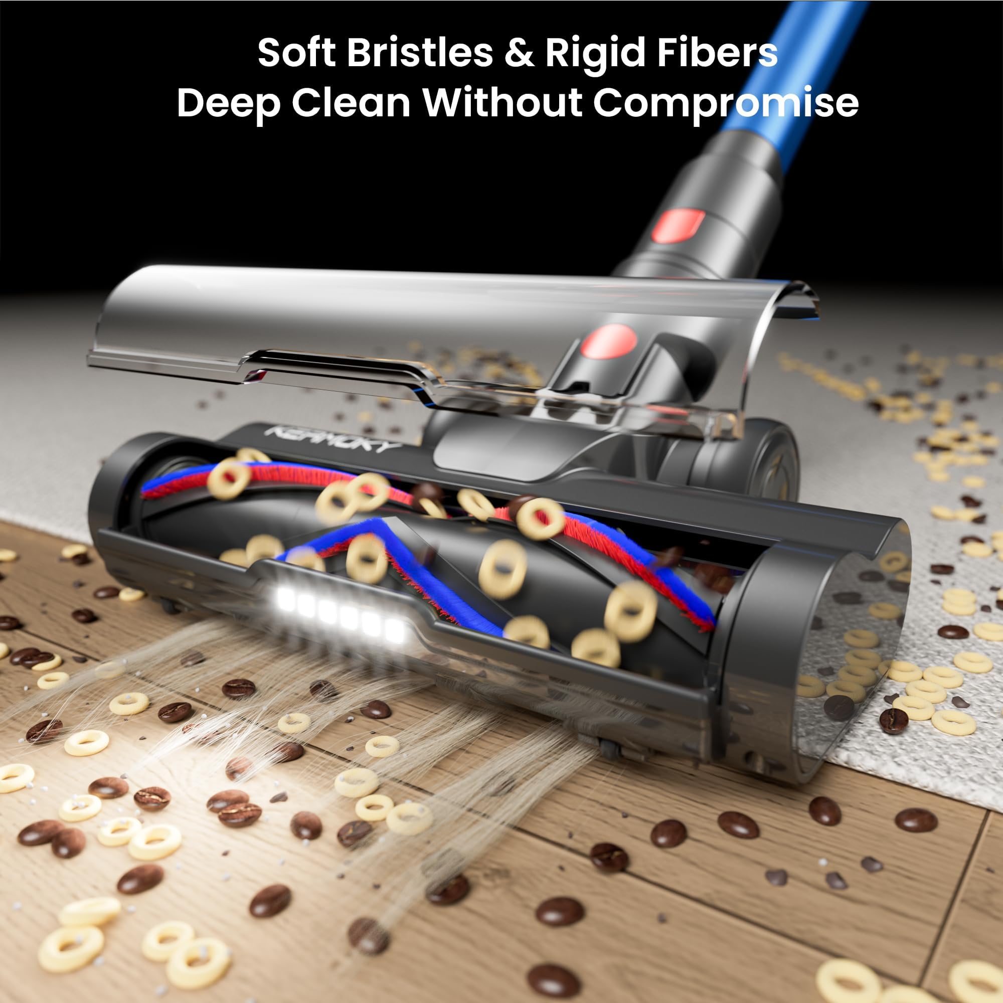 Cordless Vacuum Cleaner, 600W 50Kpa 70Mins Vacuum Cleaners For Home, Self-Standing Stick Vacuum With Aromatherapy, Anti-Tangle B