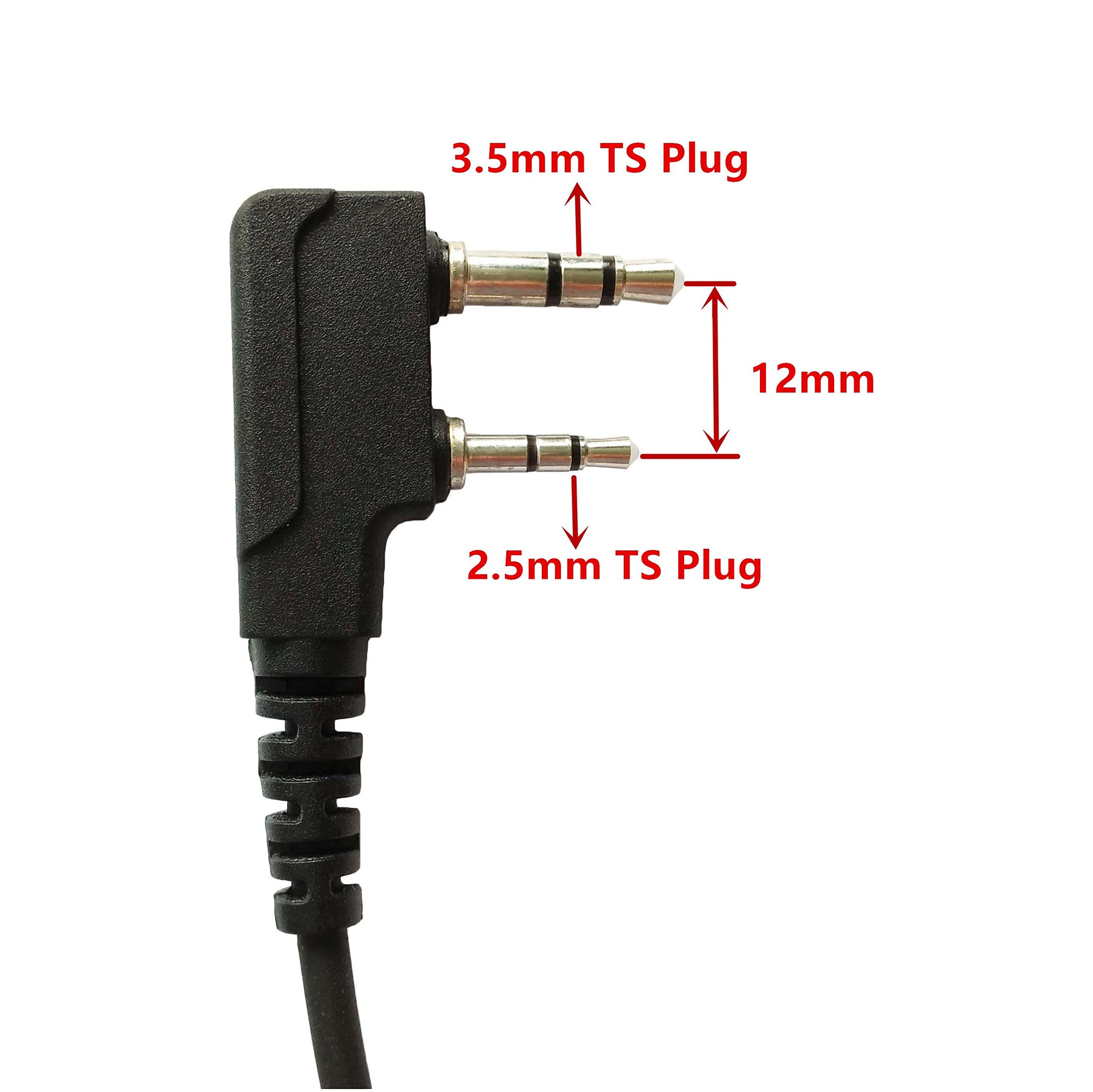 Ks K Storm Covert Acoustic Tube Walkie Talkie Earpiece Surveillance Headset With Mic Compatible With 2 Pin Kenwood Two Way Radio