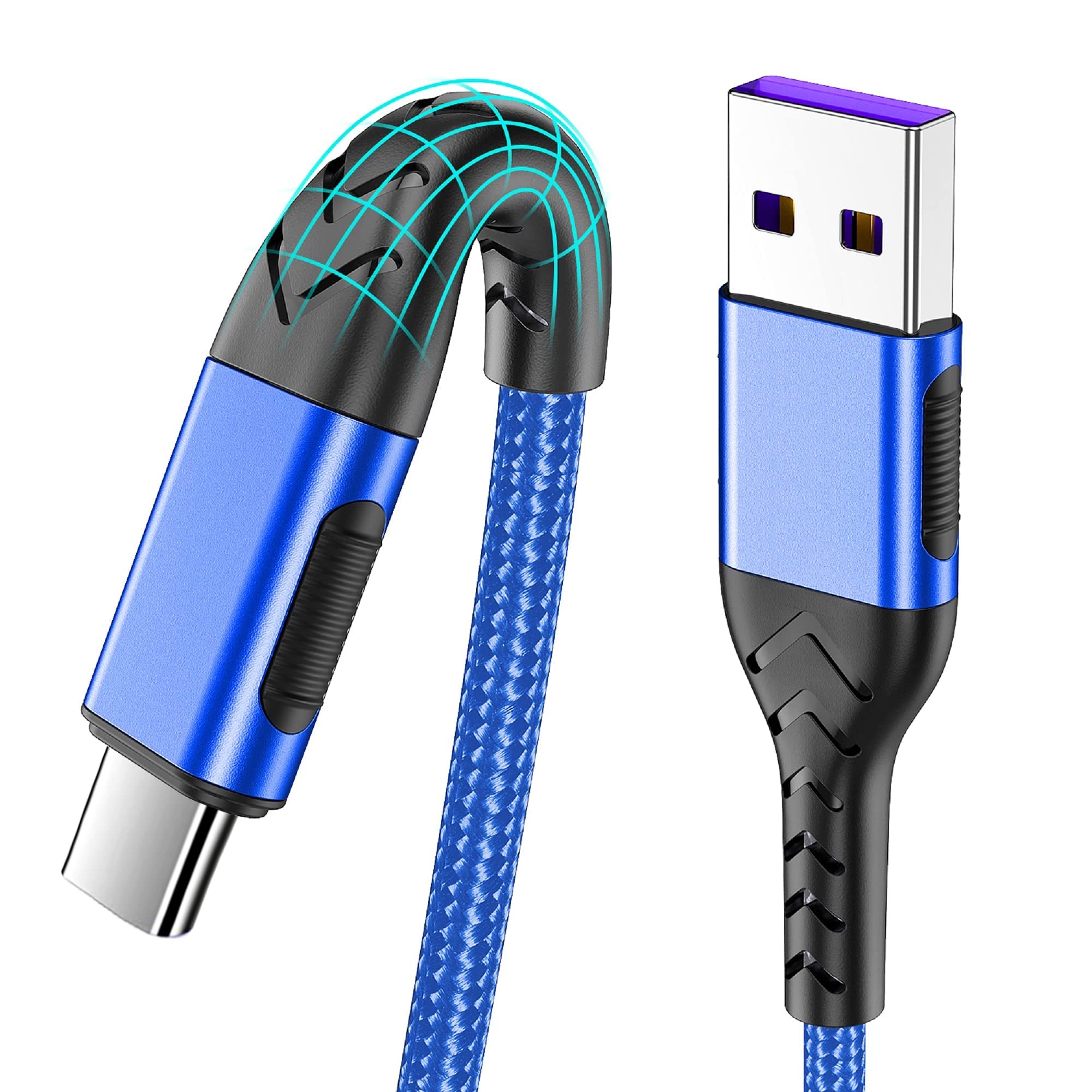 Durcord Usb C Charger Cable, Upgarded 2Pack 10Ft Fast Charging 10 Feet Usb Type C Charging Cord Cable, 10 Foot Type C Charger Braided Usb Cable Compatible With Iphone 15/Pro/Plust/Max Blue