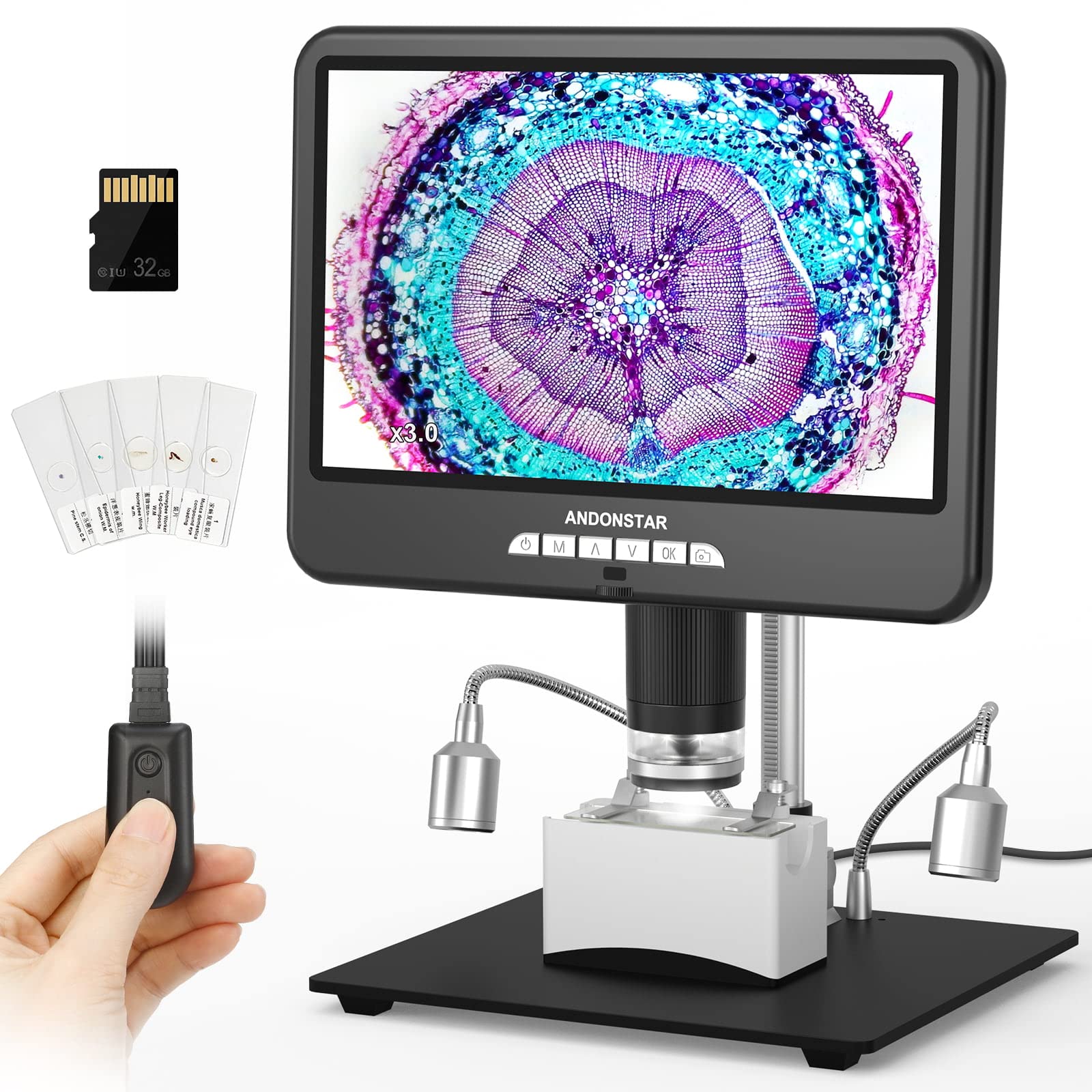 Andonstar 10.1 Inch Hdmi Digital Microscope Ad207S 10, Soldering Microscope, Coin Microscope For Error Coins, Electronic Microsc