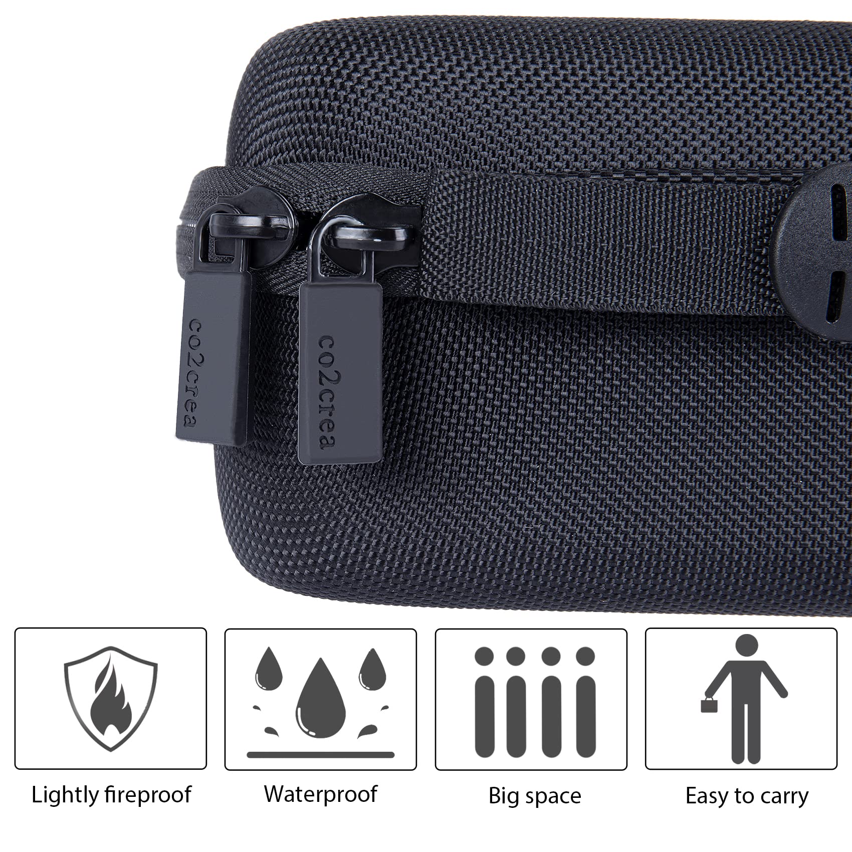 Co2Crea Hard Travel Case Replacement For Xvive U4 U4R U4R2 U4R4 Wireless In-Ear Monitoring System Iem System Transmitter Beltpac