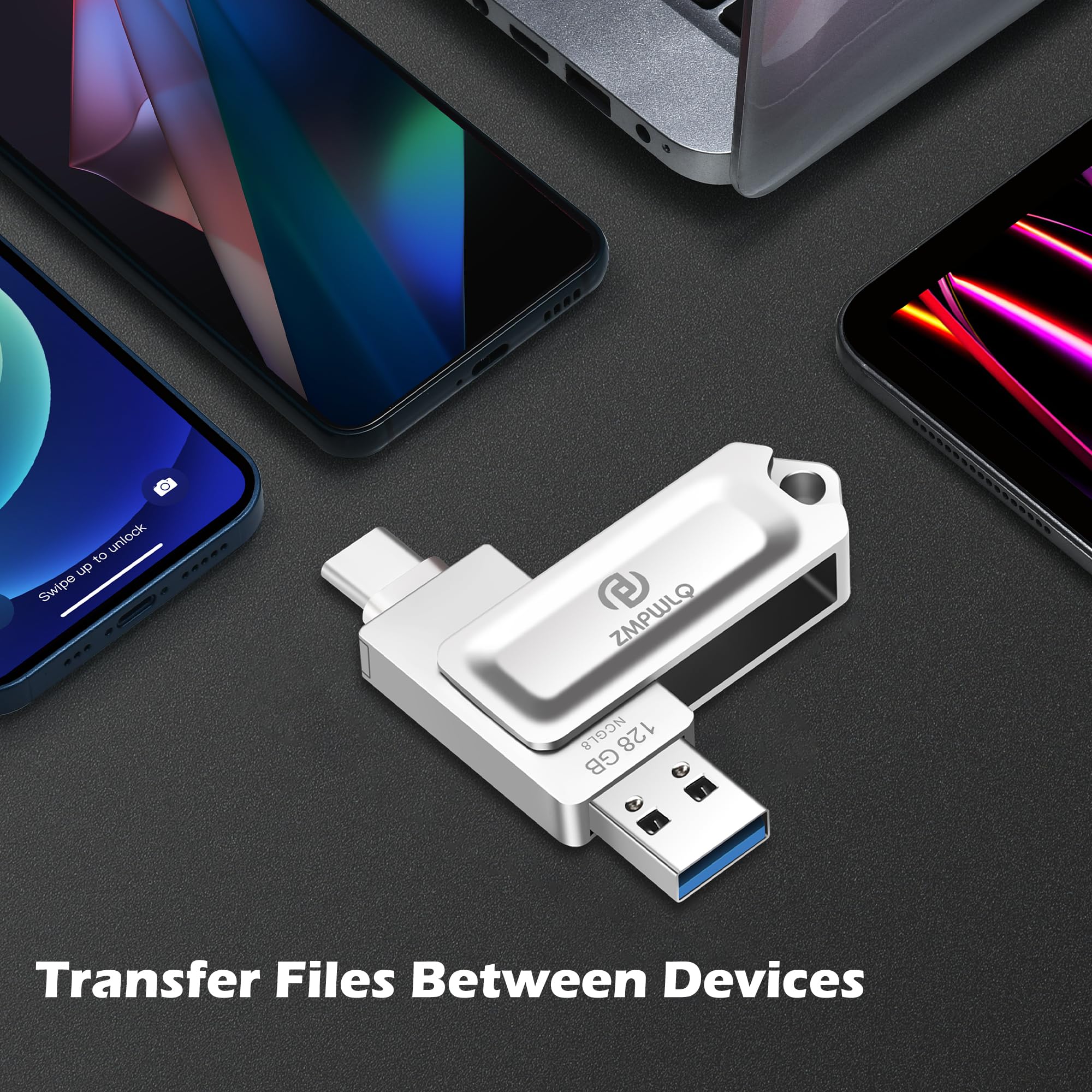 Photo Stick 128Gb For Iphone 15 & Iphone 16 | Flash Drive Usb C Memory Stick Iphone Usb Storage For Iphone 15&Iphone 16, Ipad, Android, Pc | Photo, Video, Contacts Backup,External Storage Thumb Drive