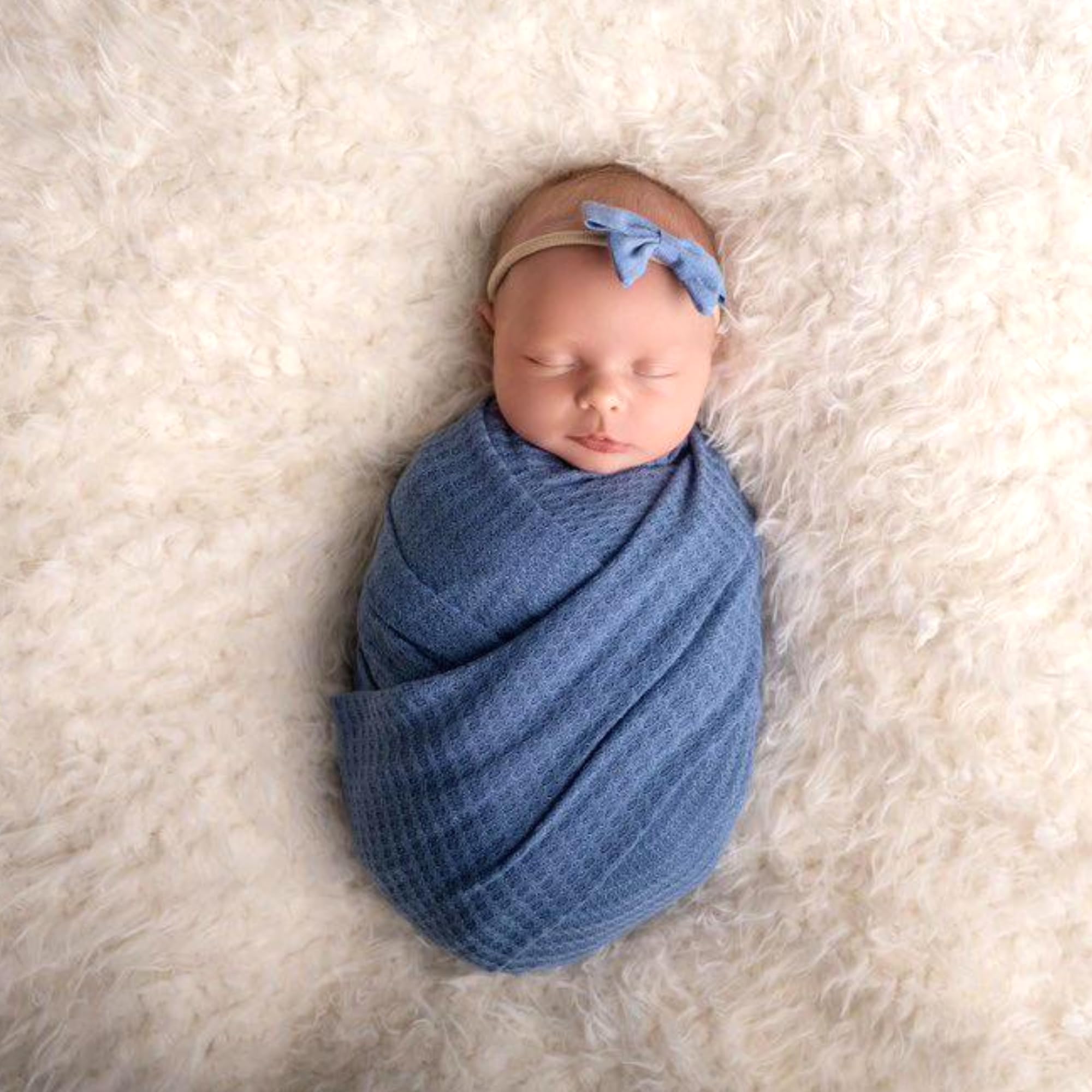 Twinkle Nest Baby Wrap. Set Of 3 Newborn Photography Wraps. Baby Swaddle Or Blanket For Newborn Photography Props. Waffle Knit B