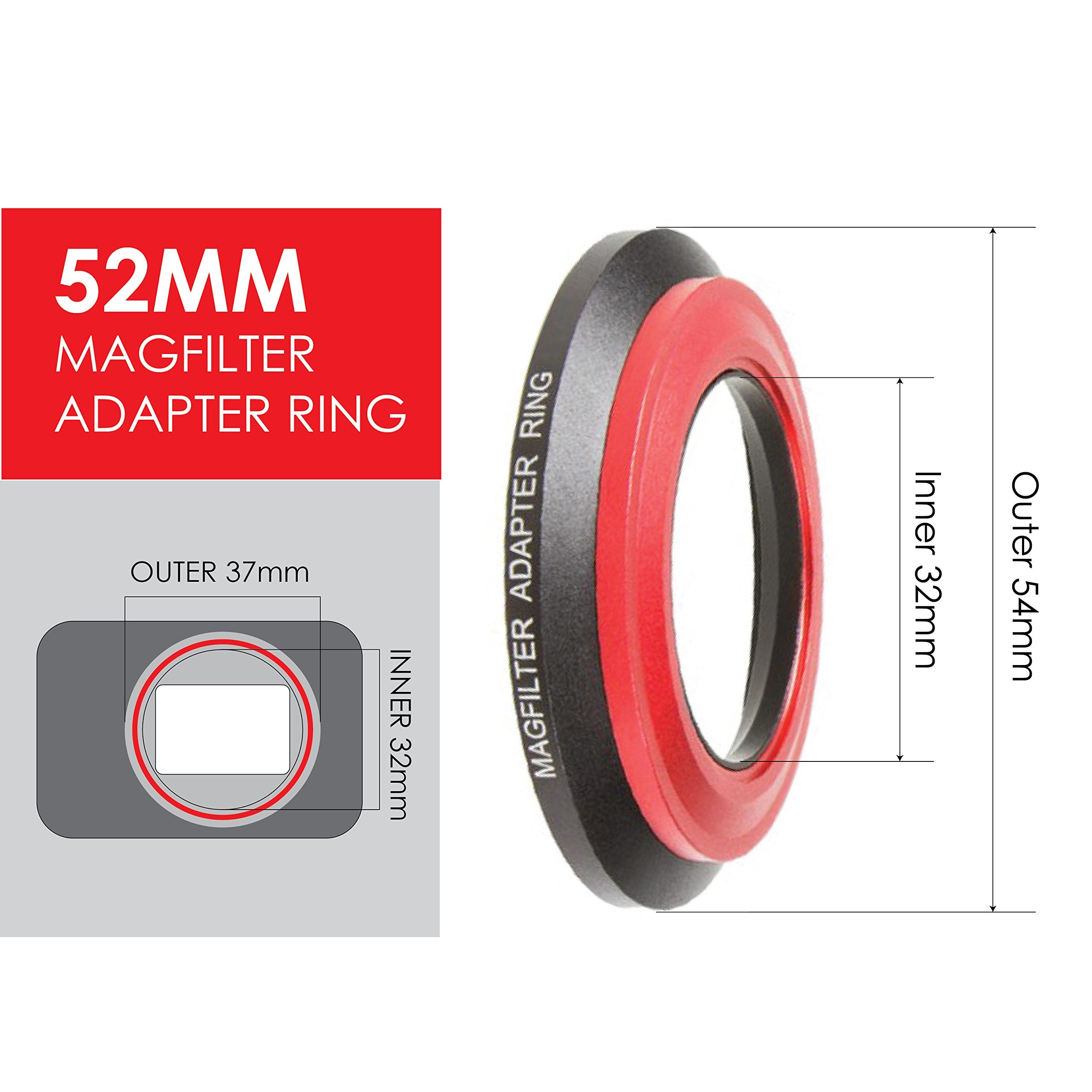 Kamerar Magfilter 52Mm Threaded Adapter Ring With Carrier Bag, Magnetic Lens Filter Adapter Rings For Sony Rx100 Iv, V, Vi, Vii,