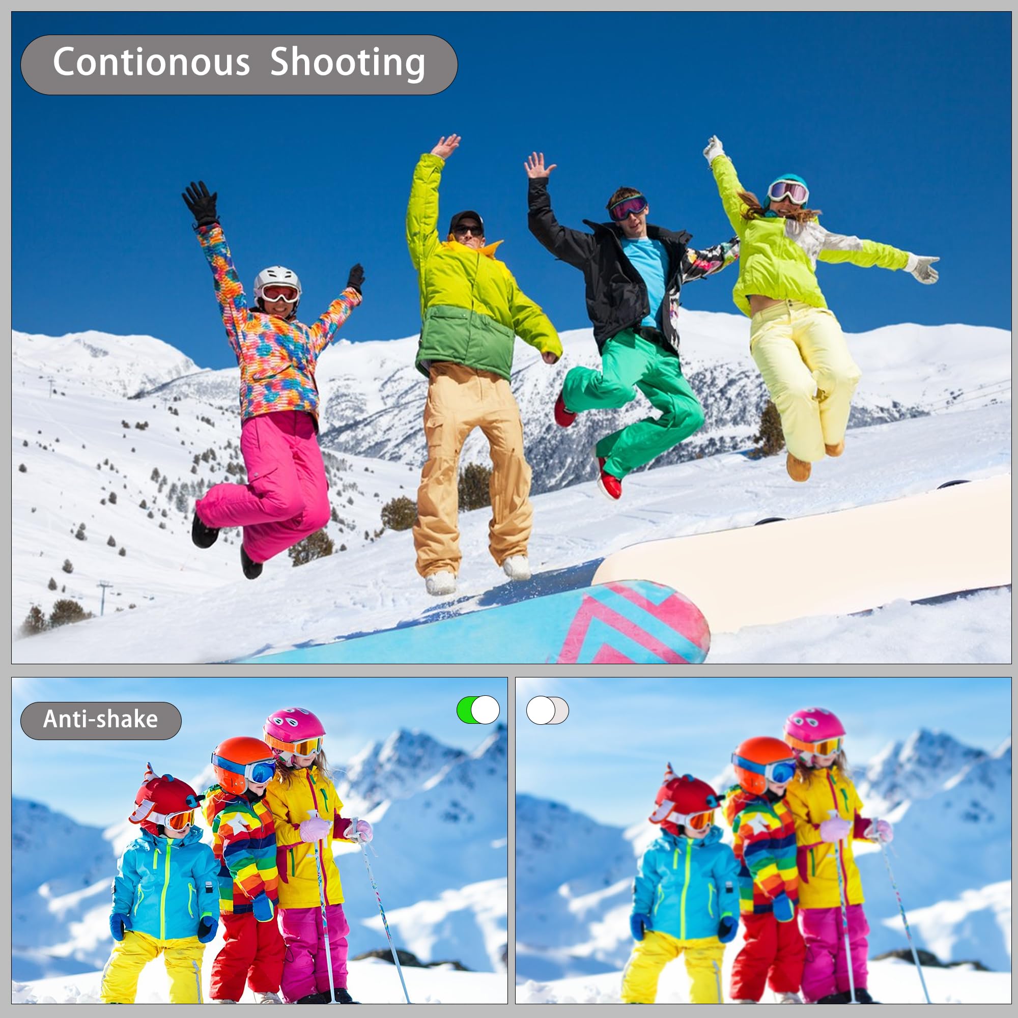 Digital Camera, 4K Ultra Hd Cameras For Photography, Digital Point And Shoot Camera With 56Mp Autofocus 20X Zoom Anti Shake, Vid