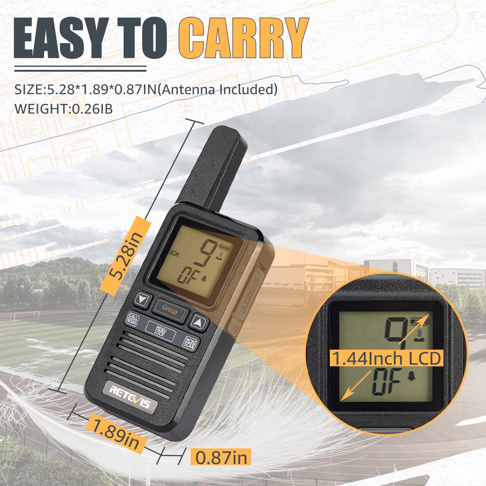 Retevis Rb67 Radios Walkie Talkies Rechargeable, Business Walkie Talkies With Earpiece, Group Call,1600Mah Battery, Usb C Two Way Radio Long Range For Adults School Office Restaurant Cafe (10 Pack)