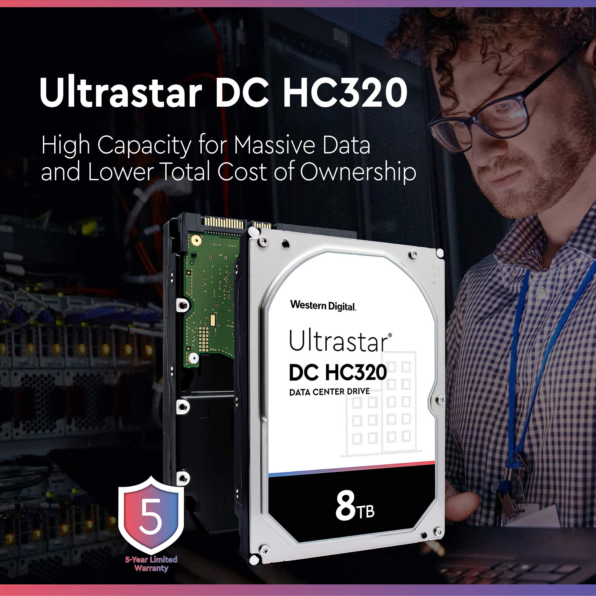 Western Digital 8Tb Ultrastar Dc Hc320 Sata Hdd   7200 Rpm Class, Sata 6 Gb/S, 256Mb Cache, 3.5''   Hus728T8Tale6L4