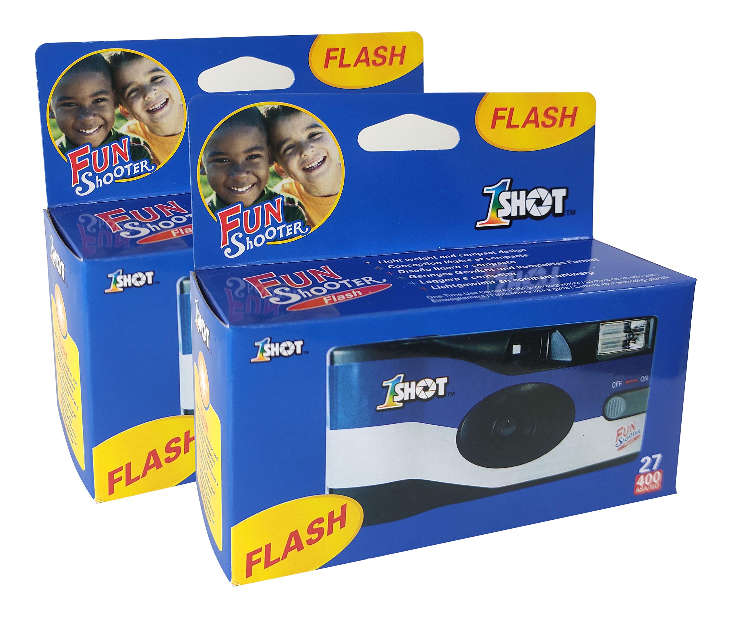 1 Shot Disposable Camera - 35mm One-Time-Use Camera - Single Use Camera with Flash - ASA/ISO 400 Color Film - 27 Exposures - Fil