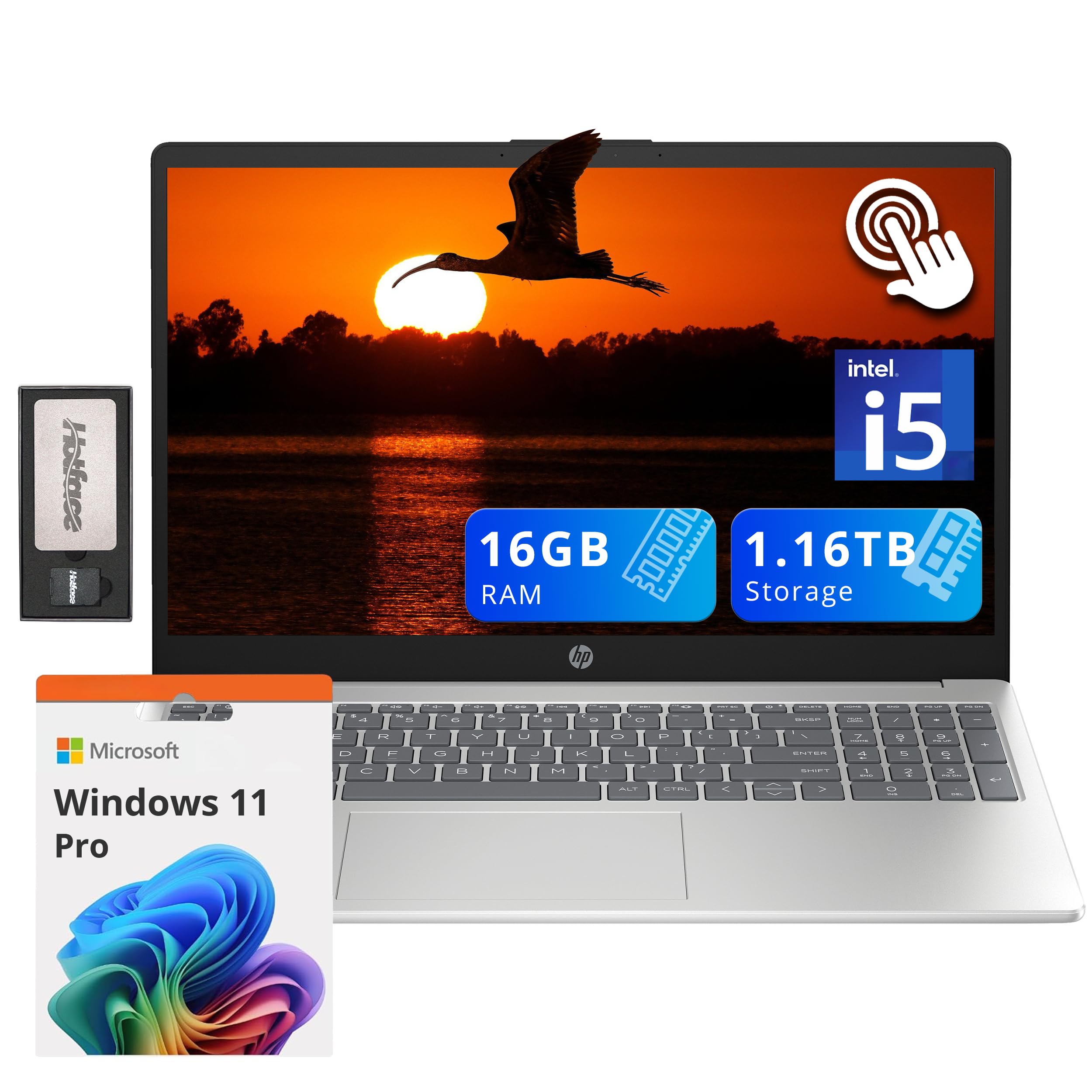 Hp Pavilion 15.6'' Hd Touchscreen Laptop, Intel I5-1235U, Intel Iris Xe Graphics, 16Gb Ram, 1.16Tb Storage(1Tb Ssd + 160Gb Docki