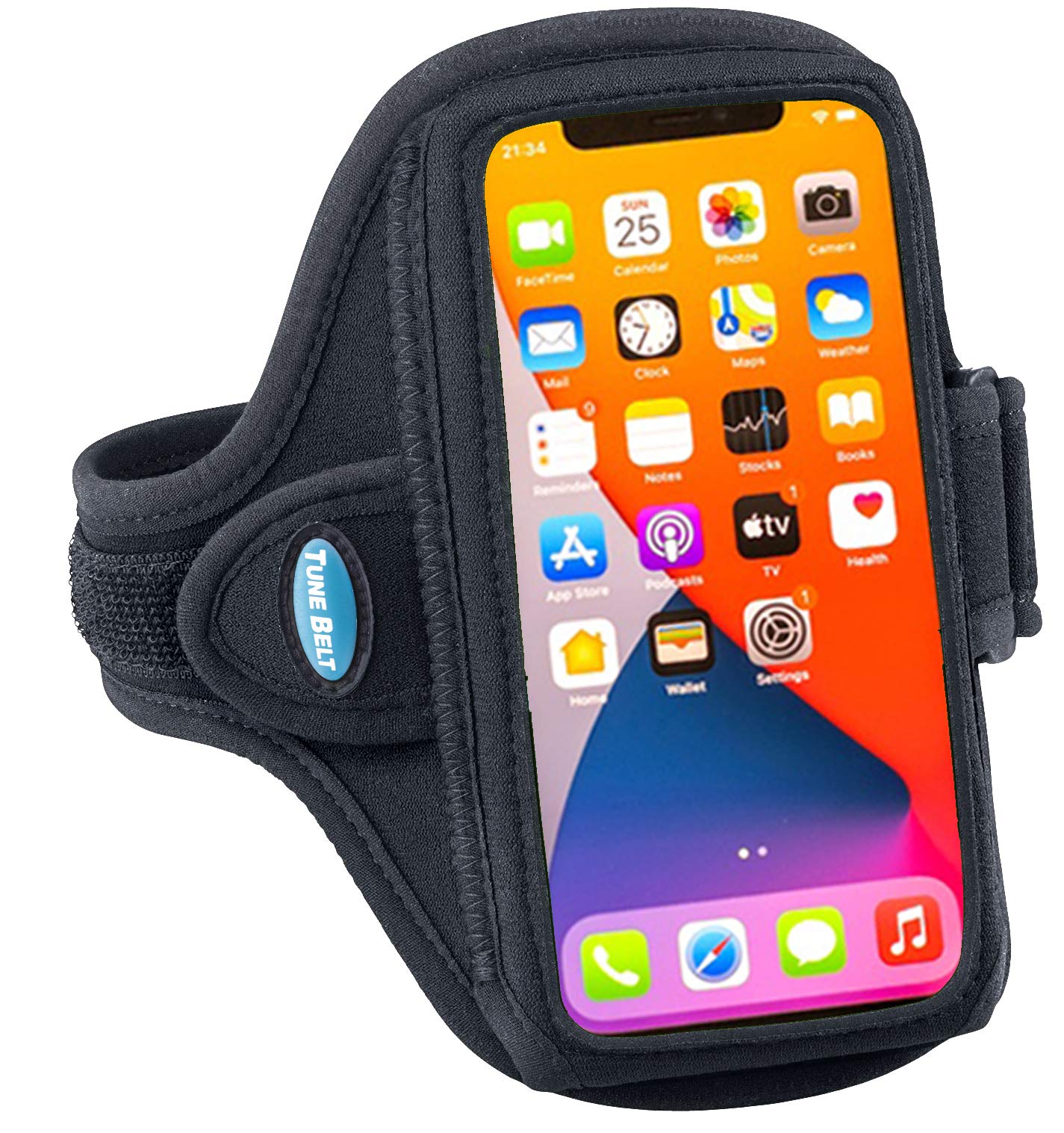 Tune Belt AB91 Cell Phone Armband Holder Case for iPhone 11/12/13/14/15, 12/13/14/15 Pro, 11 Pro Max, XS Max, XR, Galaxy S21/S22