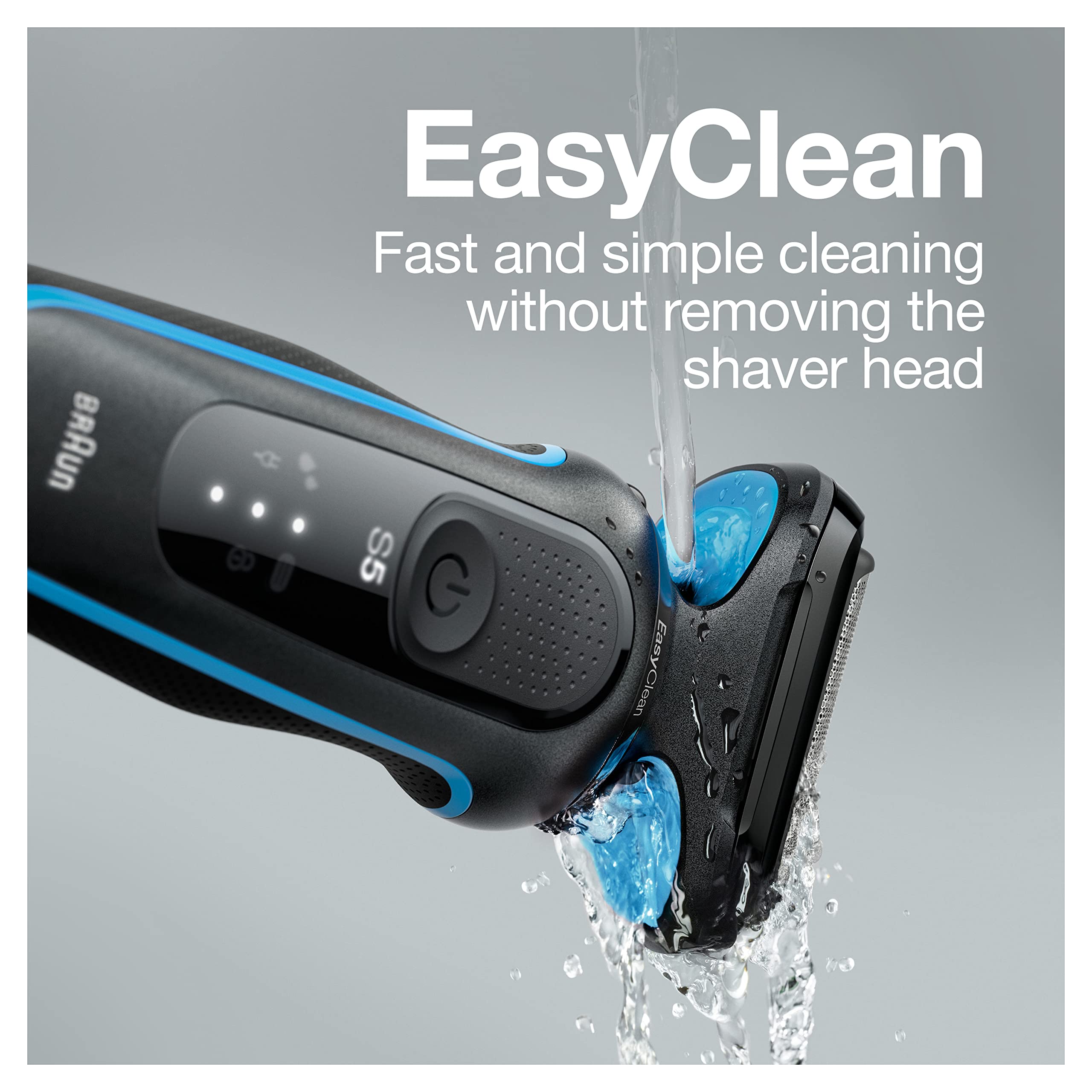 Braun Series 5 5049Cs Electric Shaver With Charging Stand, Beard Trimmer, Face Shaver, Wet & Dry, Rechargeable, Cordless Foil Sh