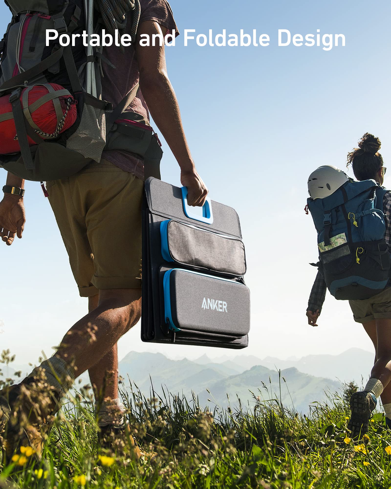 Anker 521 Portable Power Station, Solar Generator 256Wh With 100W Solar Panel, Lifepo4 Battery Pack, 200W 6 Port Powerhouse, 2 A