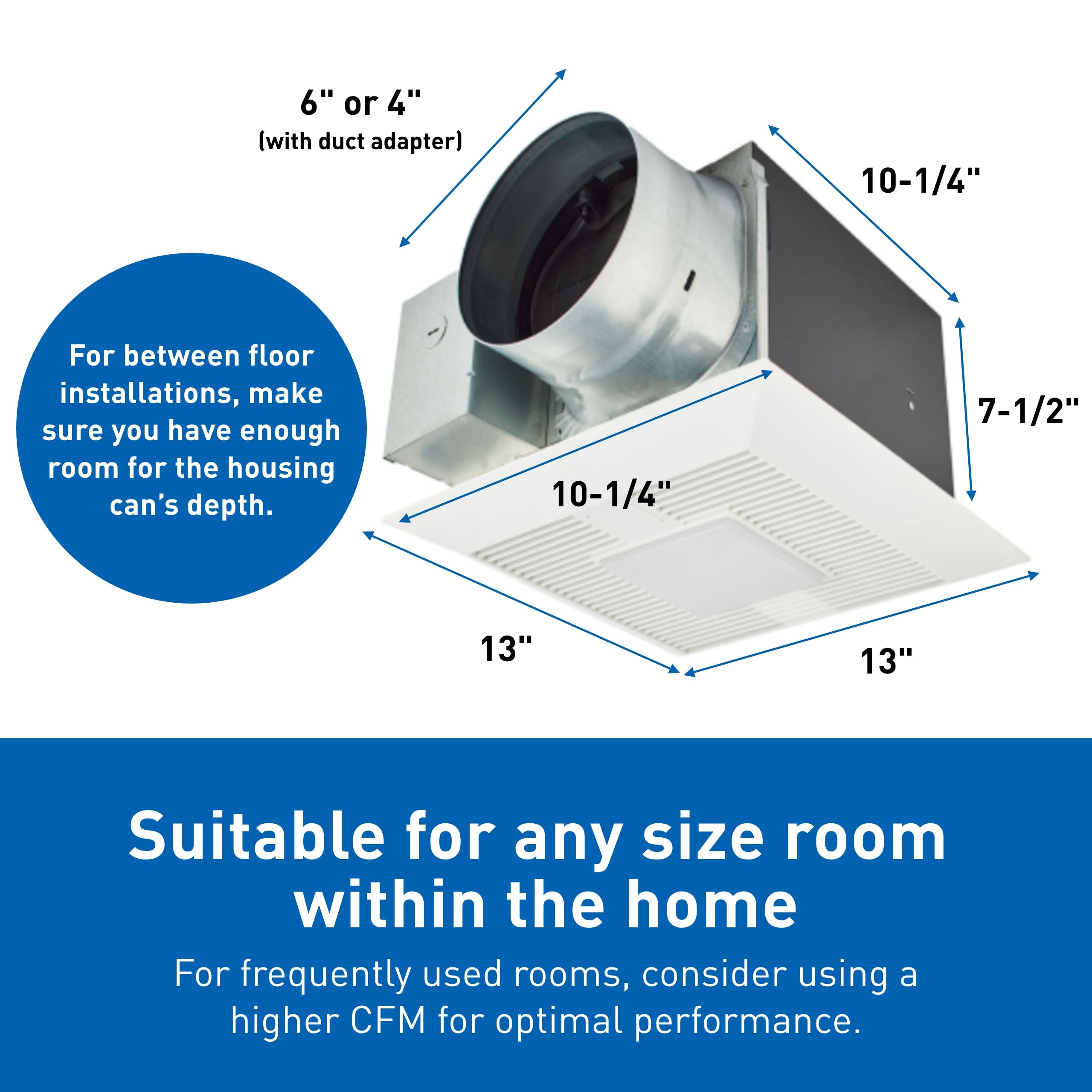 Panasonic Whispergreen Select   Whisper Quiet Ventilation Fan With Flex Z Fast Installation & Optional Add On Modules   Bathroom