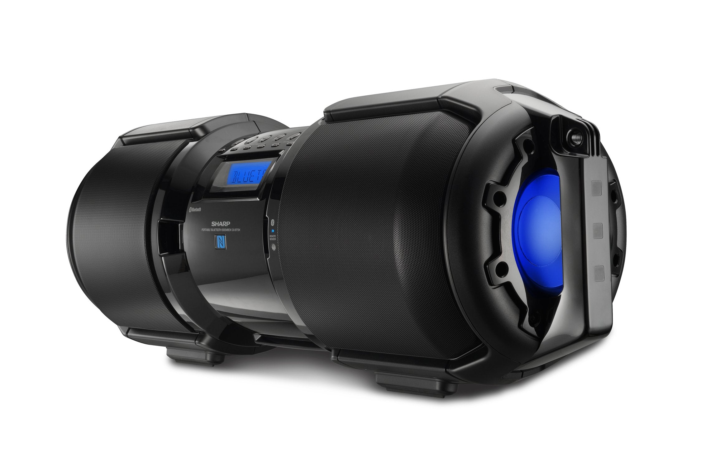 Sharp GX BT9X Large Portable Bluetooth BoomBox Speaker,Matte Black