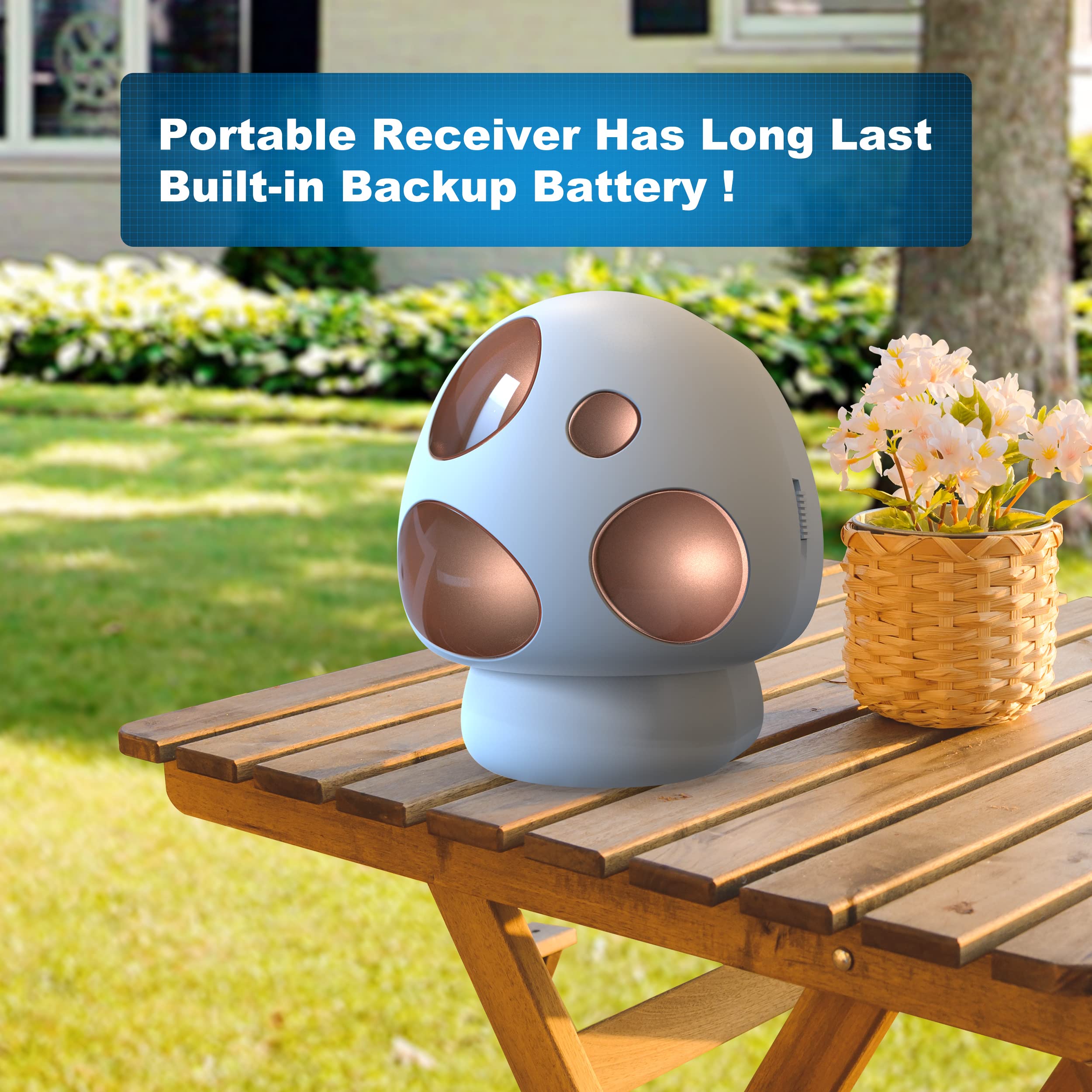 Extra Wireless Receiver For Htzsafe Alarms  Up To 4 Channels And 35 Optional Melodies  5 Adjustable Volume Levels Includes Mute Mode