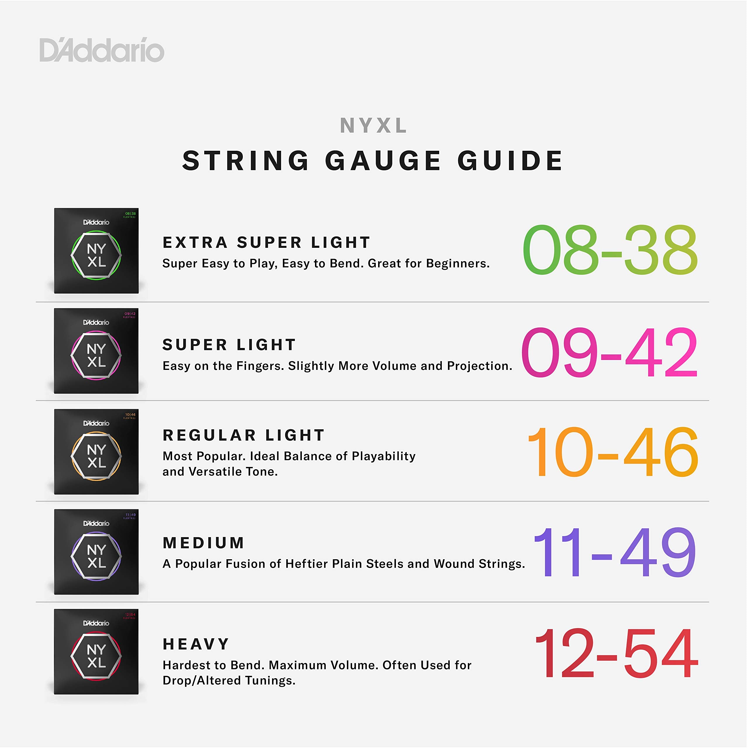 D'Addario Guitar Strings   Nyxl Electric Guitar Strings   Nyxl1046 B25   Unrivaled Strength, Tuning Stability, Enhanced Mid Rang