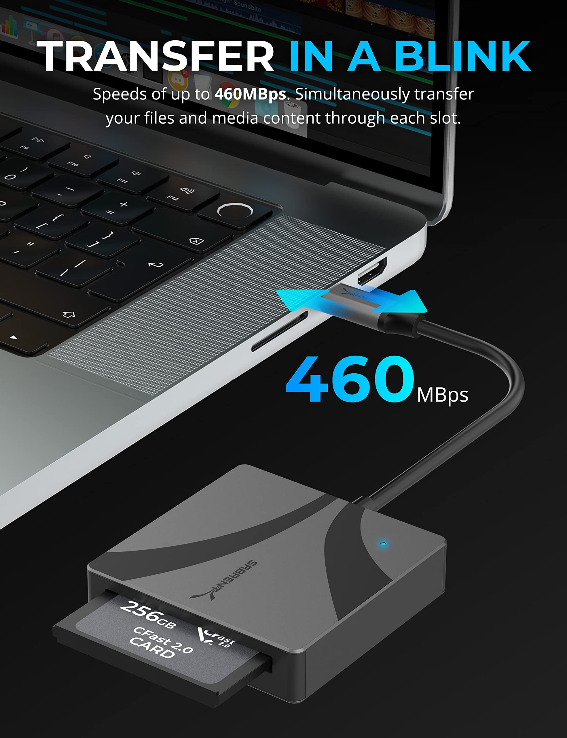 Sabrent Usb Type C Cfast 2.0 Card Reader [Cr Cf20]