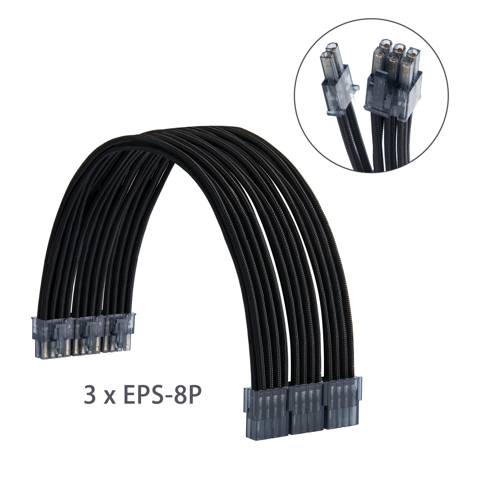 Formulamod Sleeve Extension Power Supply Cable Kit 18Awg Atx 24P+ (2) Eps 8 P+(3) Pci E8 P With Combs For Psu To Motherboard/Gpu