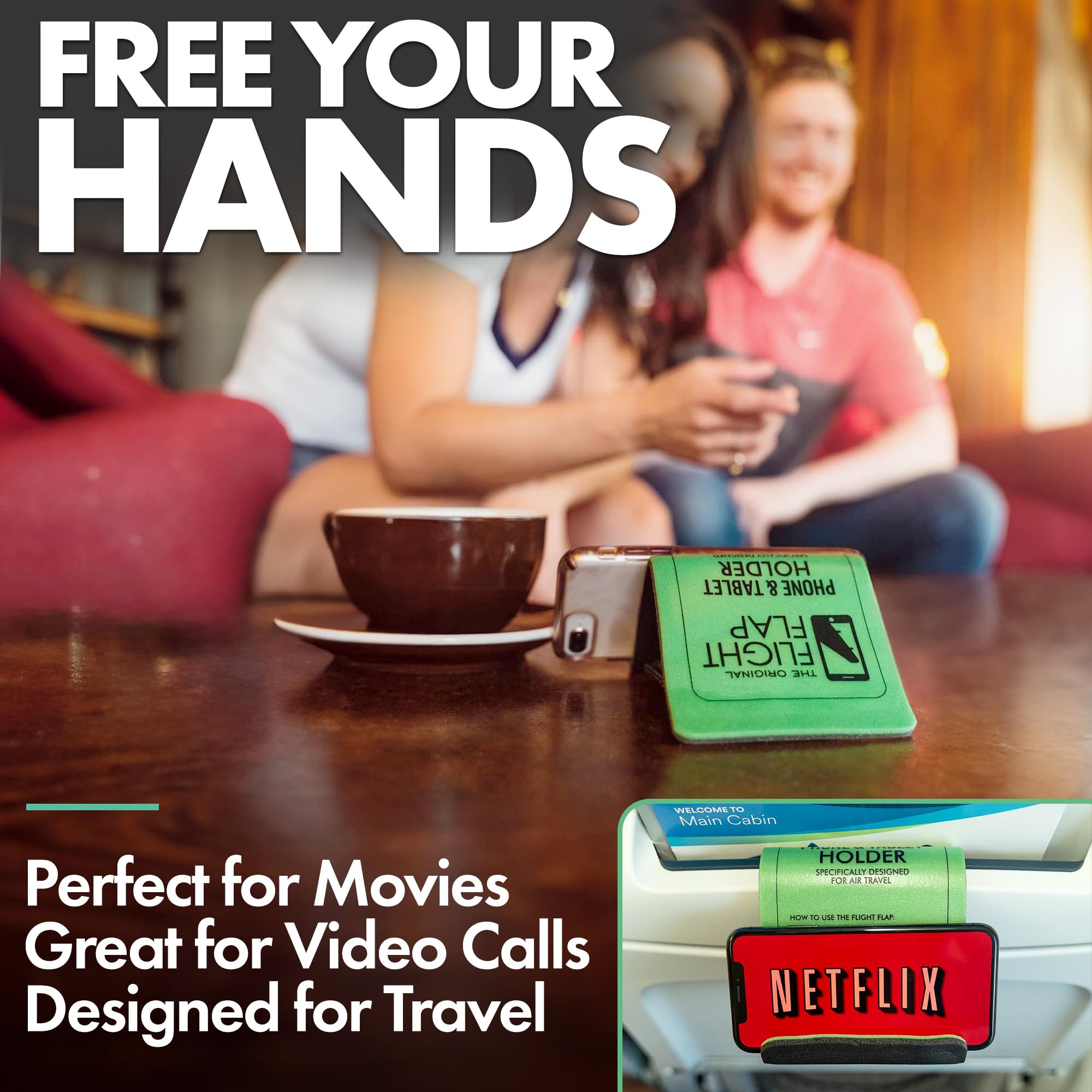 Flight Flap Airplane Phone Holder, Foldable Cell Phone Stand Holder   Flexible Tablet And Phone Holder For Bed, Desk, Office, Tr