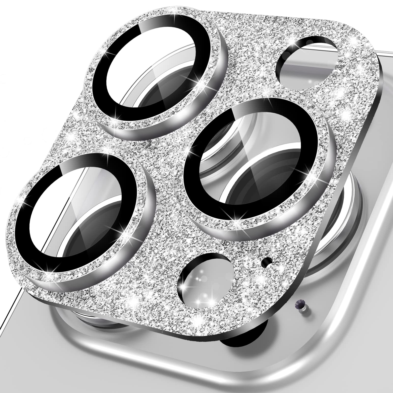 YWXTW for iPhone 14 Pro/iPhone 14 Pro Max Camera Lens Protector, [4TH Gen New Bling Design] Glitter Shiny Diamond Metal Ring Tem