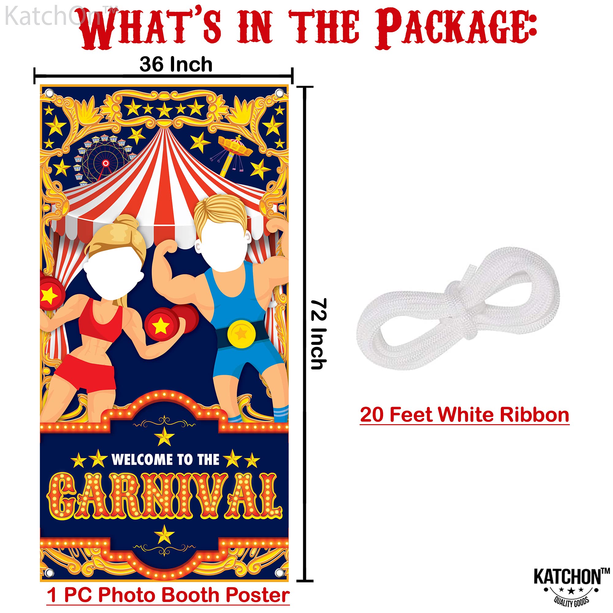 Katchon, Carnival Photo Booth Backdrop   Large, 72X36 Inch | Carnival Photo Backdrop For Carnival Theme Party Decorations | Carn