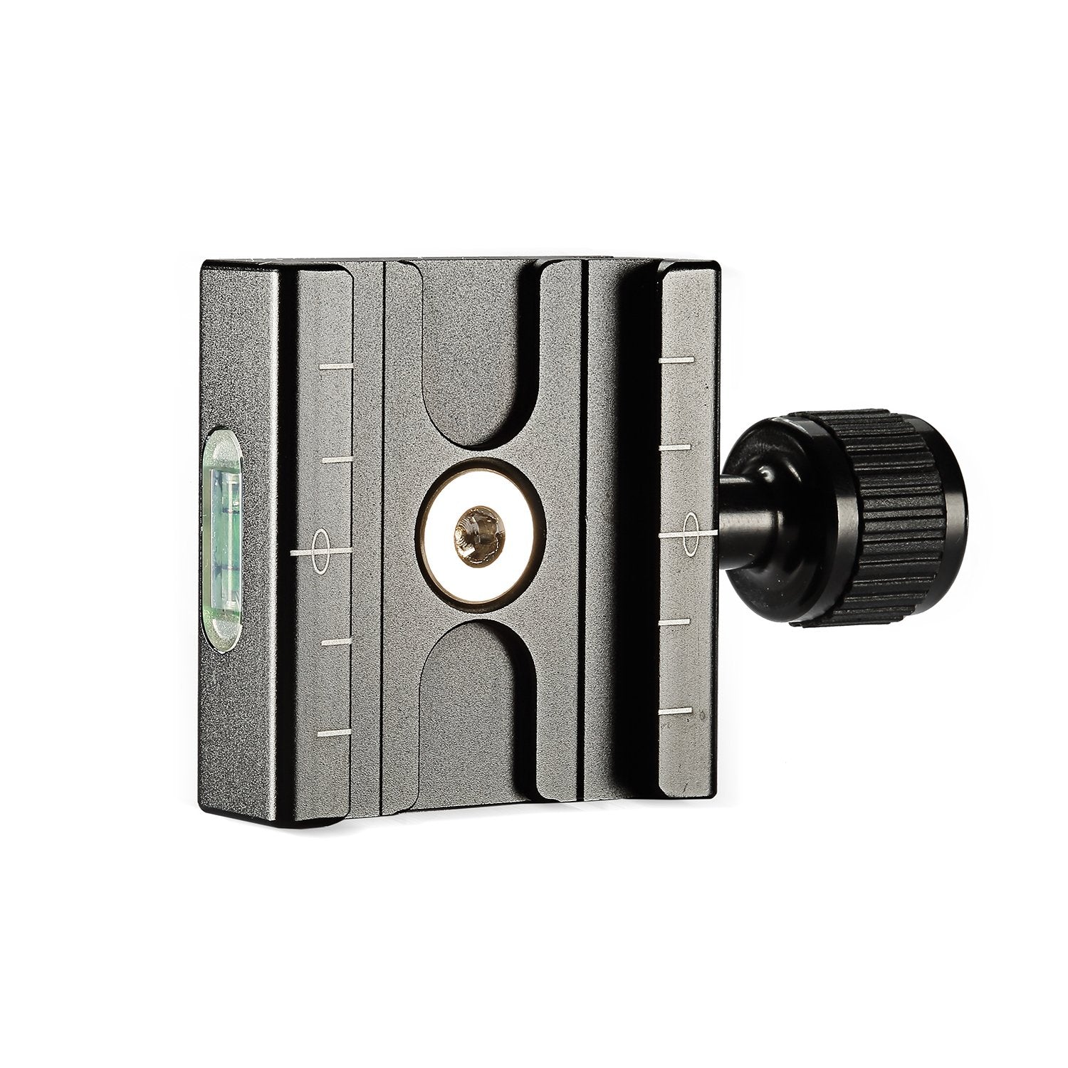 Neewer Aluminium 50Mm Quick Release Plate Qr Clamp 3/8 Inch With 1/4 Inch Adapter And Built In Bubble Level
