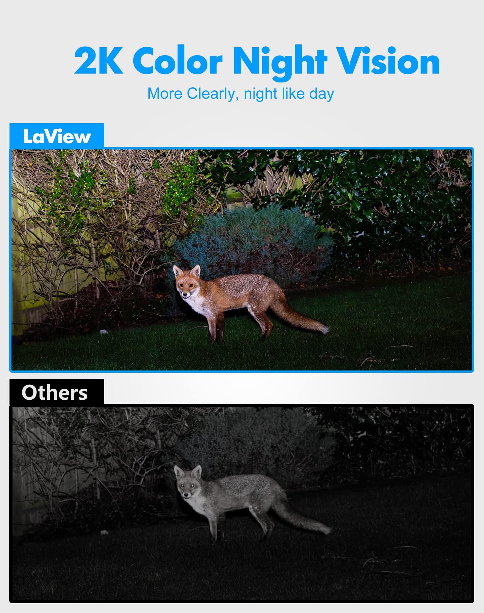 Laview 4Mp 4G Lte Cellular Security Camera Outdoor Wired Starlight Color Night Vision,2K Cameras For Home Security Ai Human Detection & Auto Tracking, Ip65 Outdoor Camera 2 Way Audio, Us Cloud
