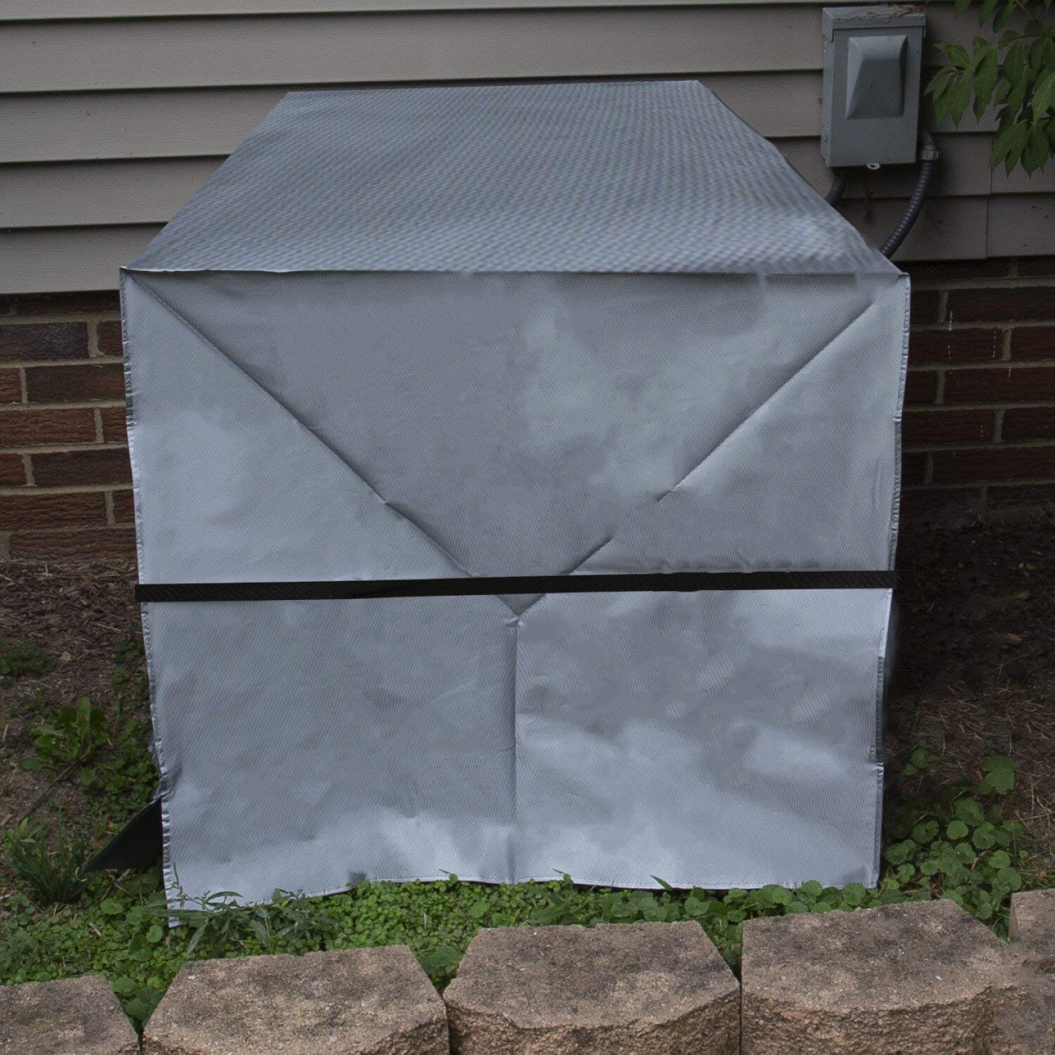 Air Conditioner Covers Outdoor Air Conditioner Cover   A/C Winter Weather Protector   Square, Gray
