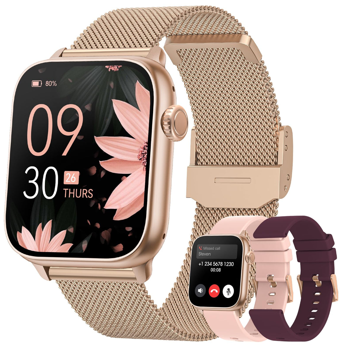 Akumaka Smart Watches For Women(Answer/Make Calls), 1.85 ' ' Hd Bluetooth 5.3 Smart Watch For Android Phones And Ios, Fitness Tr
