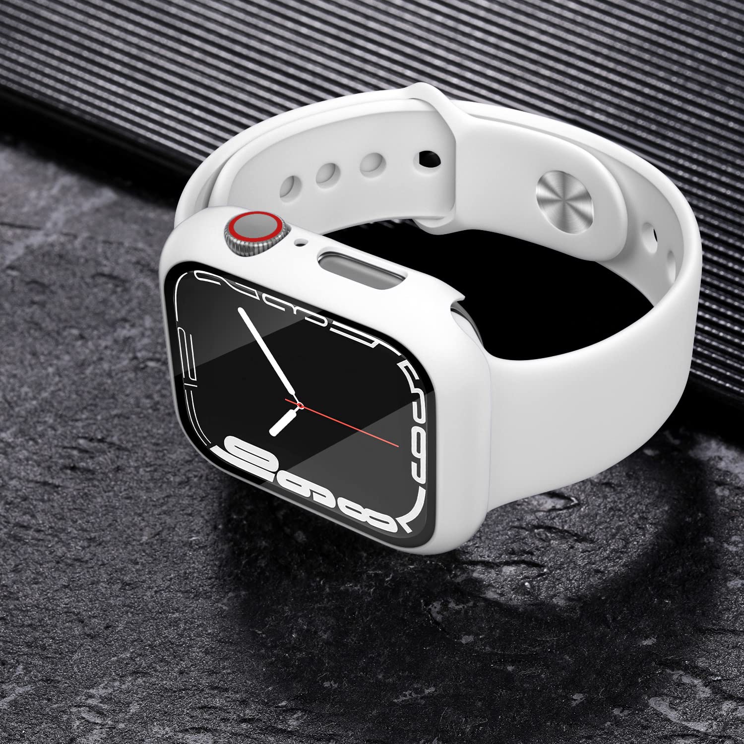 Charlam Compatible With Apple Watch Screen Protector Case 45Mm Series 9 8 7 Iwatch Cover, 3 Pack Hard Pc Edge Bumper Cases Full