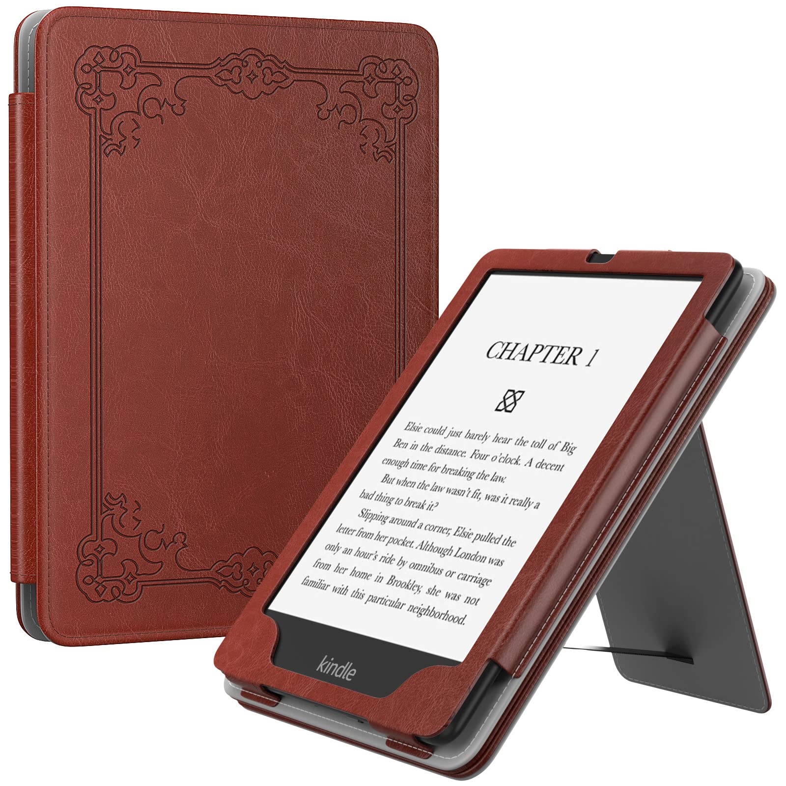 Moko Case For Kindle Paperwhite 11Th Generation 2021 Release, Slim Pu Shell Cover With Auto Wake/Sleep, Vintage Style