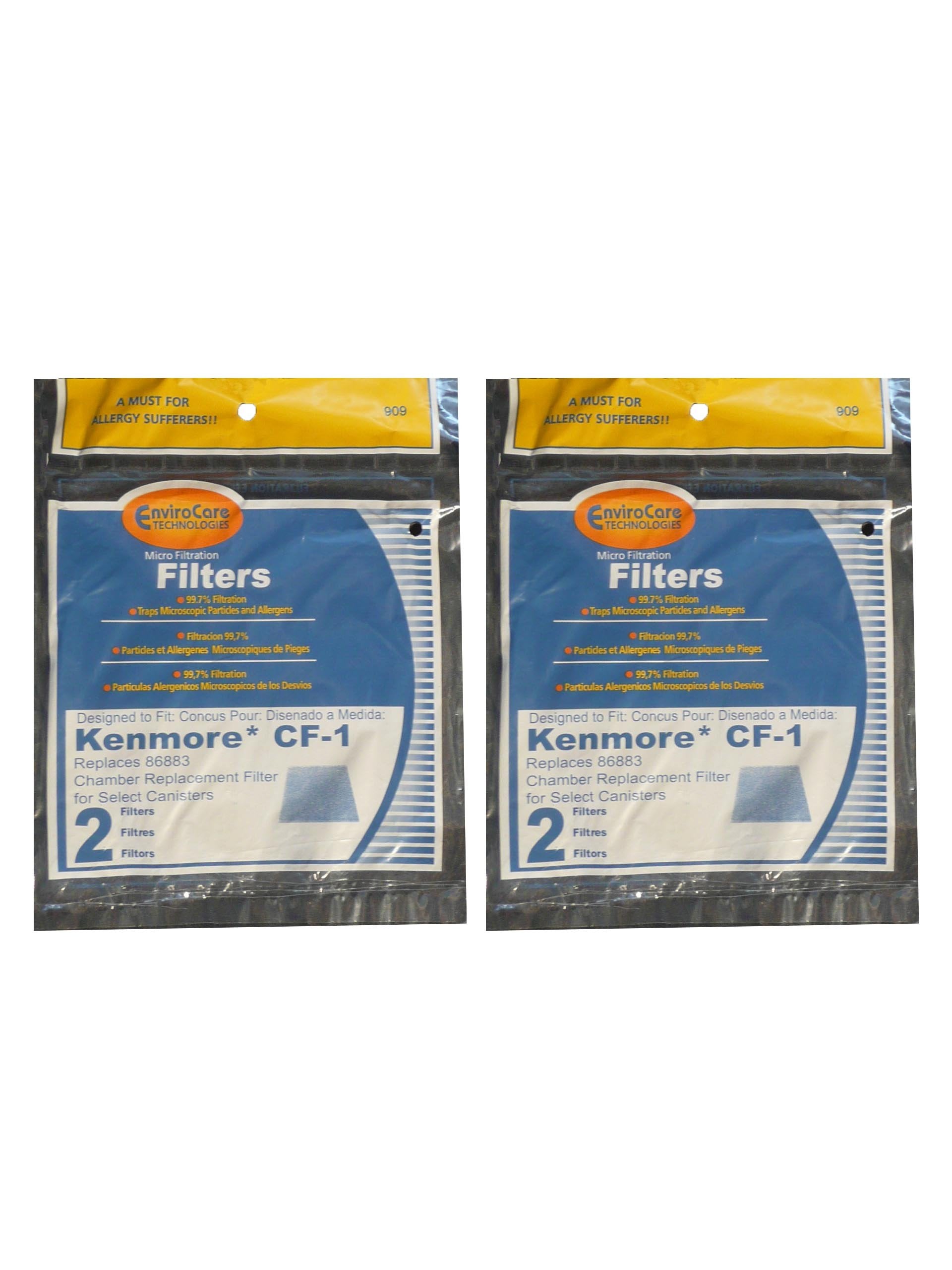 Envirocare Premium Replacement Vacuum Cleaner Filters Made To Fit Kenmore Sears Progressive Cf1, Progressive & Whispertone, Pana