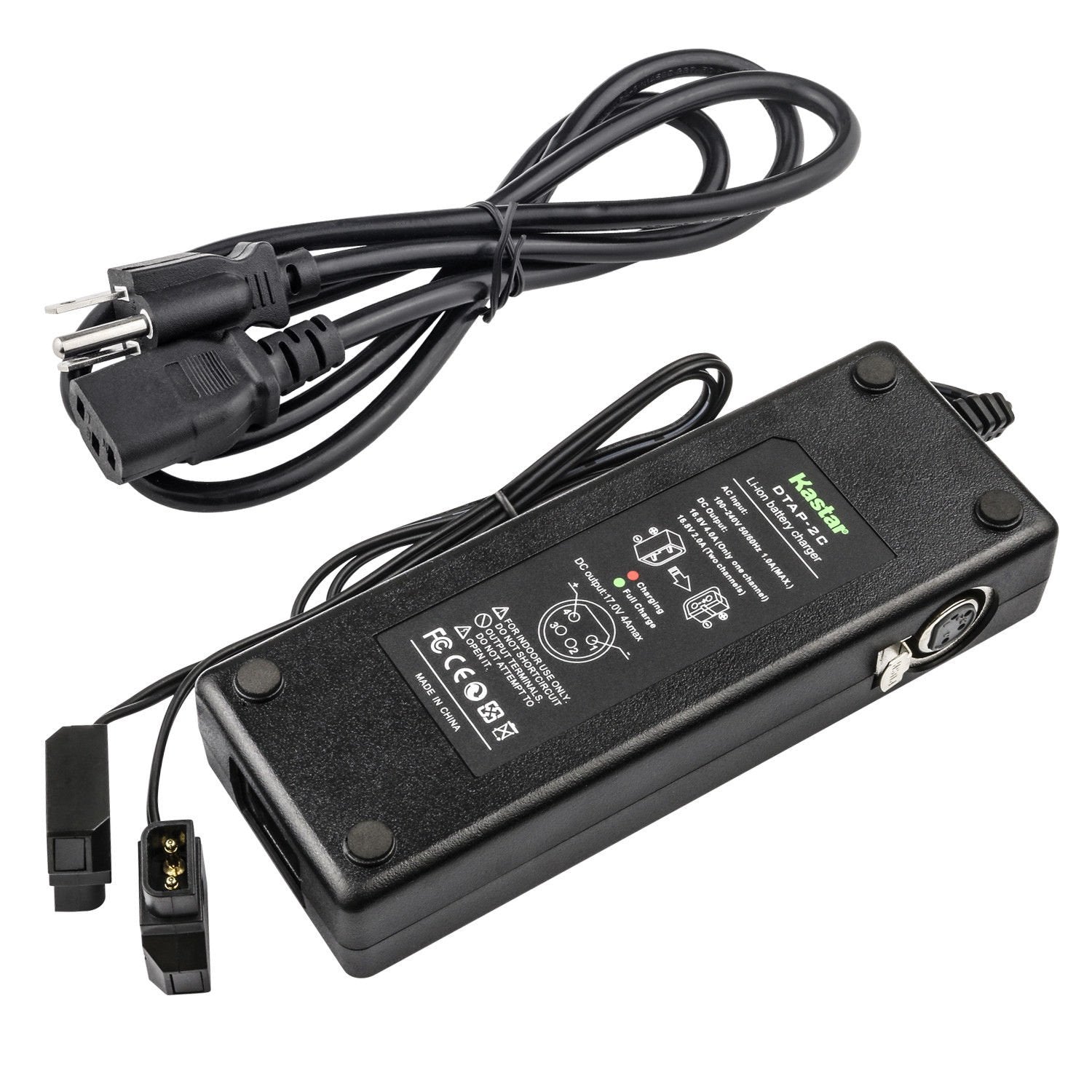 Kastar Dual D Tap Super Fast Charger With 4 Pin Xlr Dc Output Adapter For Sony V Mount, V Lock Broadcast Battery, Anton Bauer Go