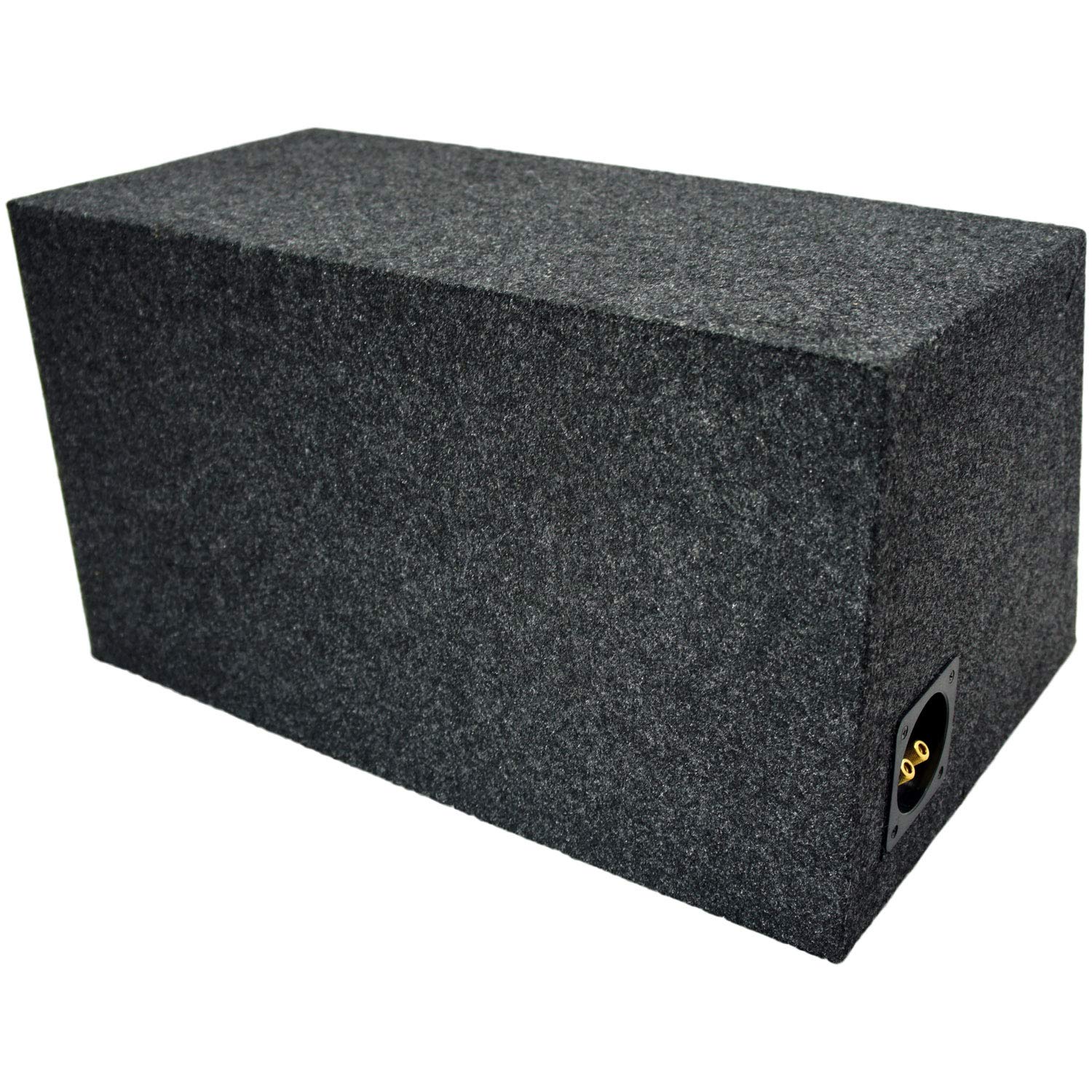 American Sound Connection Car Audio Single 12'' Sealed Subwoofer Salnted Hatchback Stereo Sub Box Enclosure