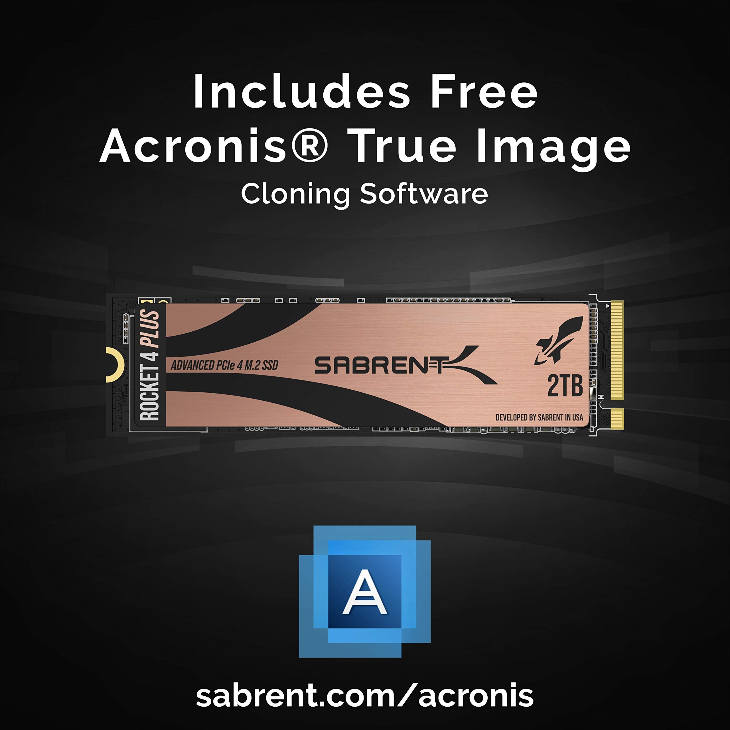 Sabrent 2Tb Rocket 4 Plus Nvme 4.0 Gen4 Pcie M.2 2280 Internal Ssd - Up To 7100Mb/S Read, 6600Mb/S Write - High-Performance Tlc