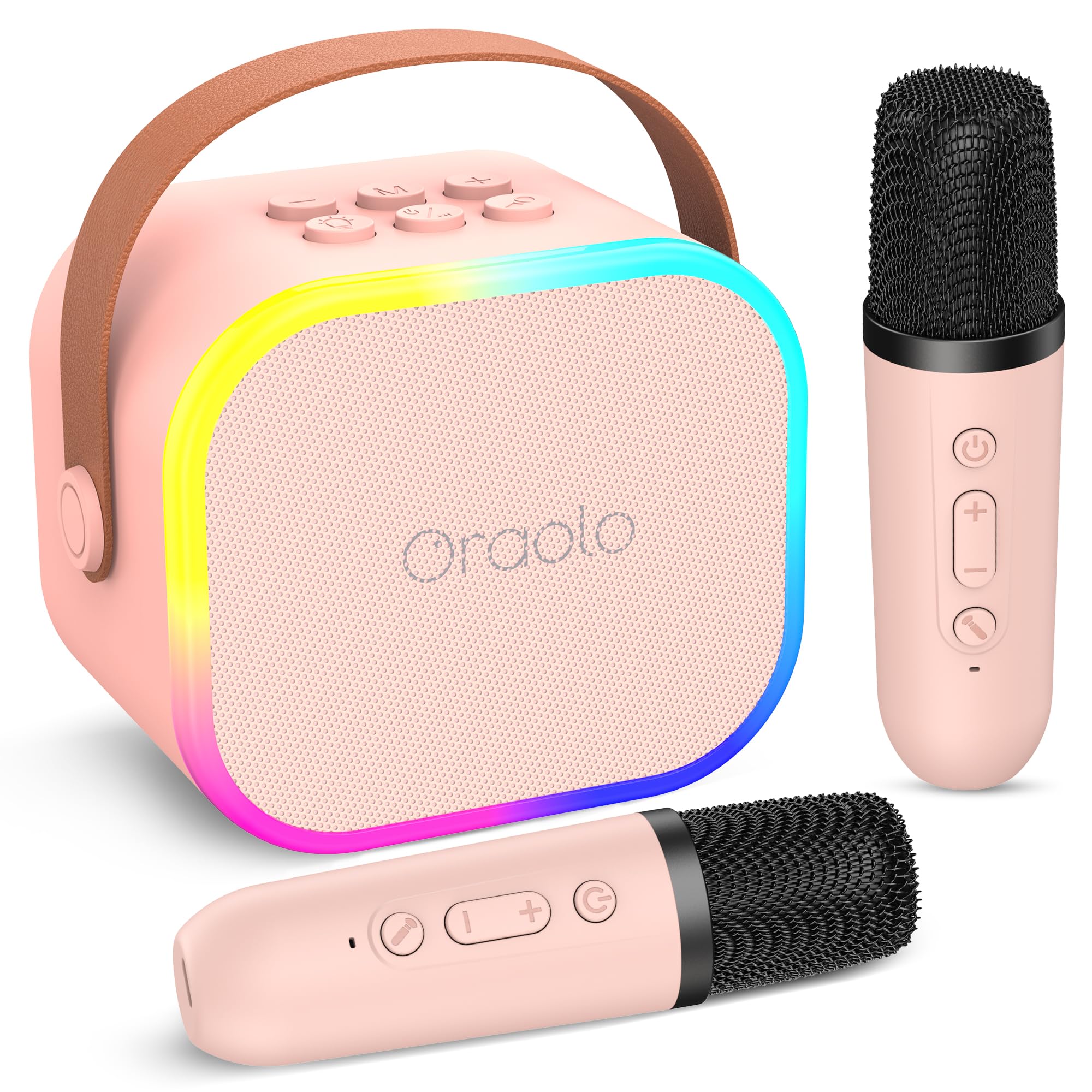 Oraolo Karaoke Machine with 2 Wireless Microphones