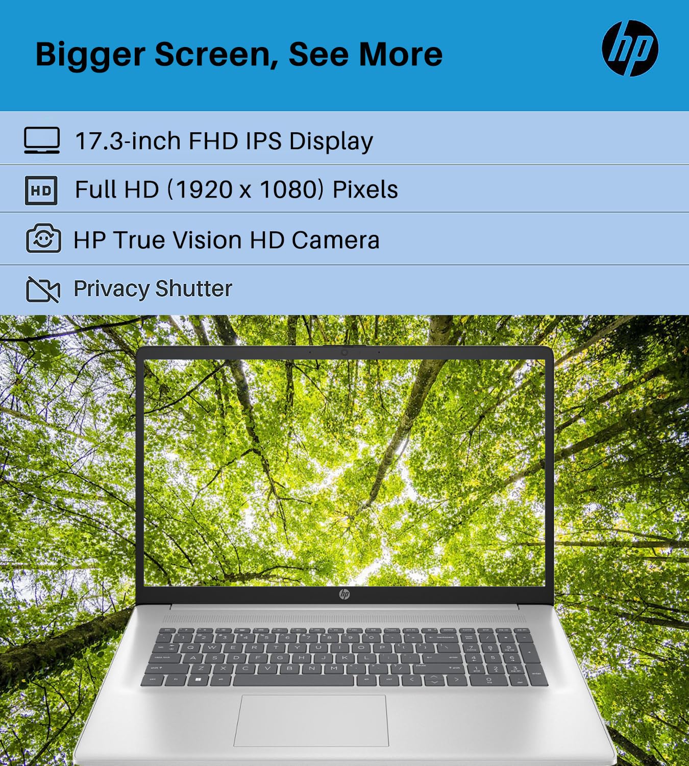 Hp 17 Inch Business Laptop, 17.3    Fhd Ips Screen, 12Th Gen Intel I3 1215U Processor, 32Gb Ram, 2Tb Ssd, Intel Uhd Graphics, We