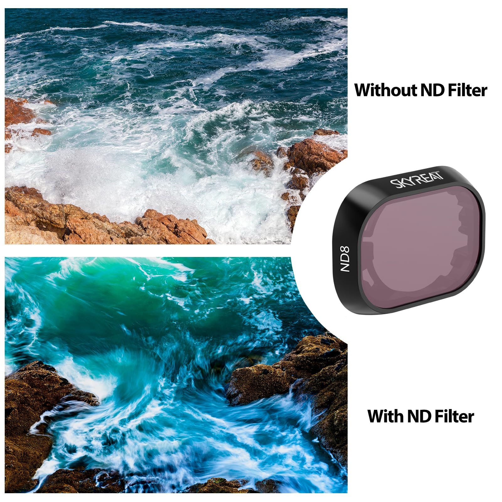 Skyreat Nd Filters Set For Dji Mini 4 Pro Accessories,6 Pack (Cpl, Uv,Nd8, Nd16, Nd32, Nd64)