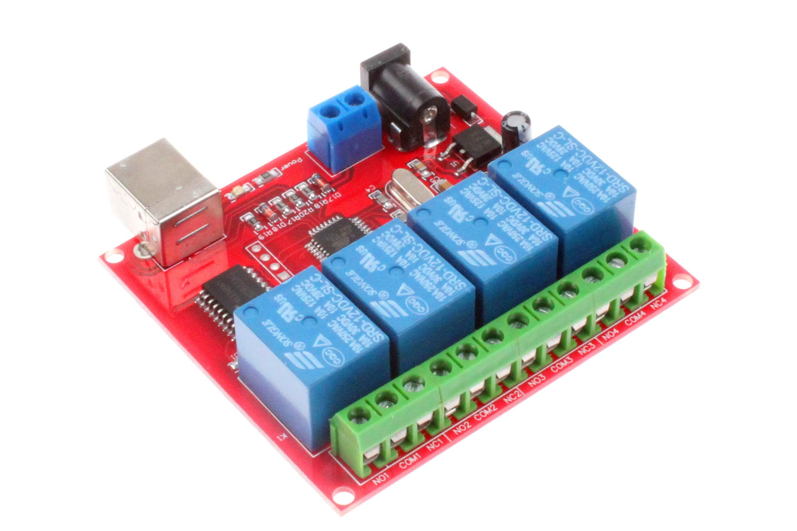 Noyito 4 Channel 12V Computer Usb Control Switch Relay Module Drive Free Relay Module Plug And Play Suitable For Pc Smart Contro