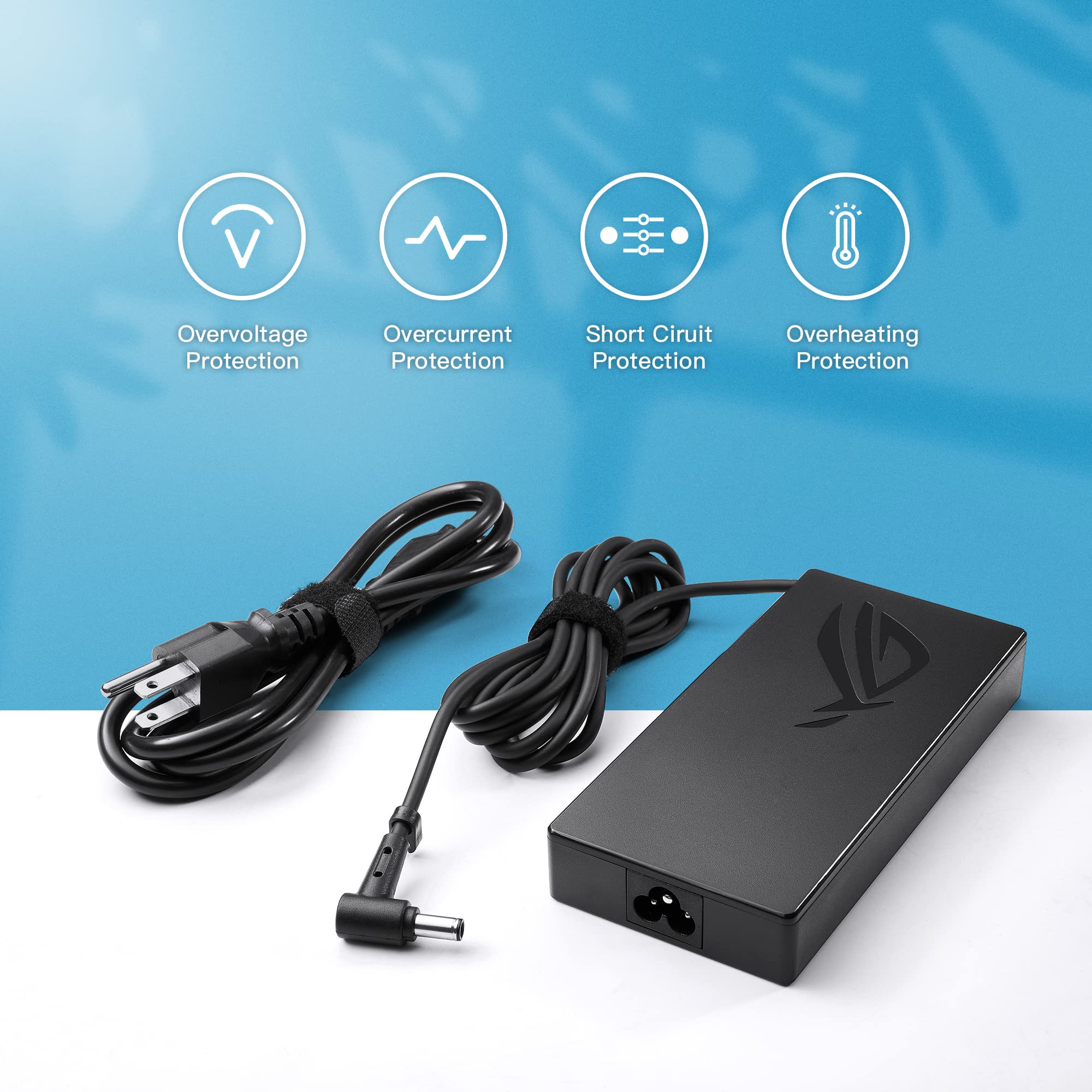 120W Ac Charger A17 120P2A Fit For Asus Zenbook Flip 15 Q528E Q537F Q538E Q539Z Q537Fd Bi7T7, Q528Eh 202.Bl, Q538Ei 202.Bl Zenbook Ux534F Q546F Q547F Q506F Q526F Q536F Laptop Power Cord