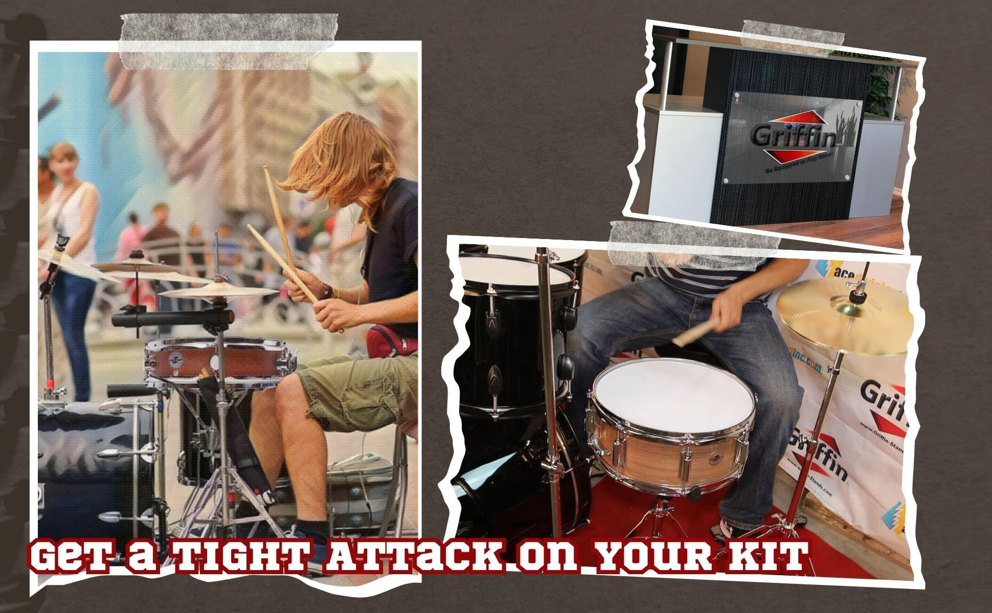 Piccolo Snare Drum 13'' X 3.5'' By Griffin | 100% Poplar Wood Shell With Black Hickory Finish & Coated Drum Head | Drummers Acou