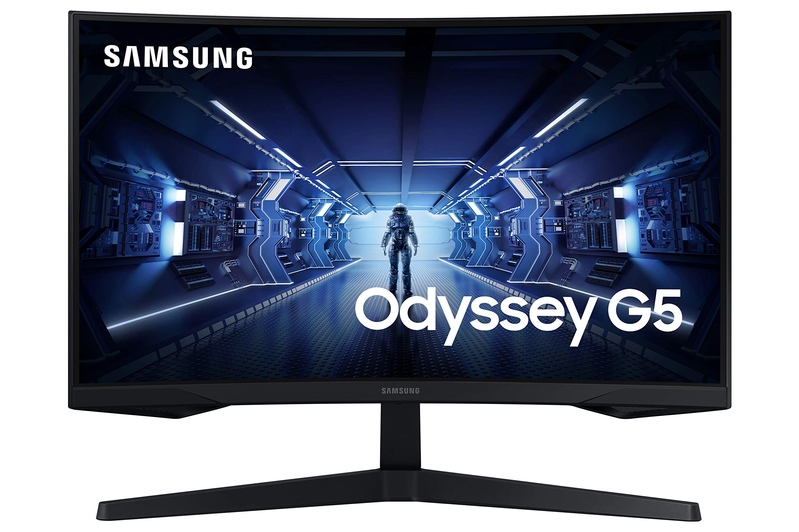 Samsung Odyssey G5 Series 27 Inch Wqhd (2560X1440) Gaming Monitor, 144Hz, Curved, 1Ms, Hdmi, Display Port, Freesync Premium (Lc2