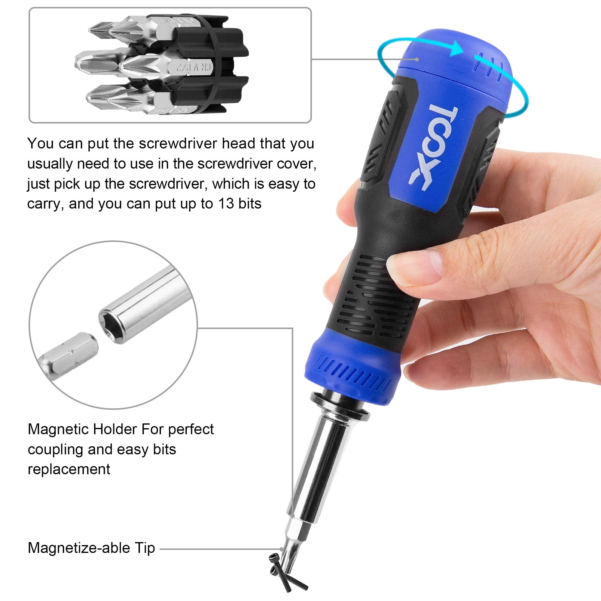 Xool 200 In 1 Precision Screwdriver Kit, Electronics Repair Tool Magnetic Driver Kit With 164 Bits, Flexible Shaft, Extension Ro