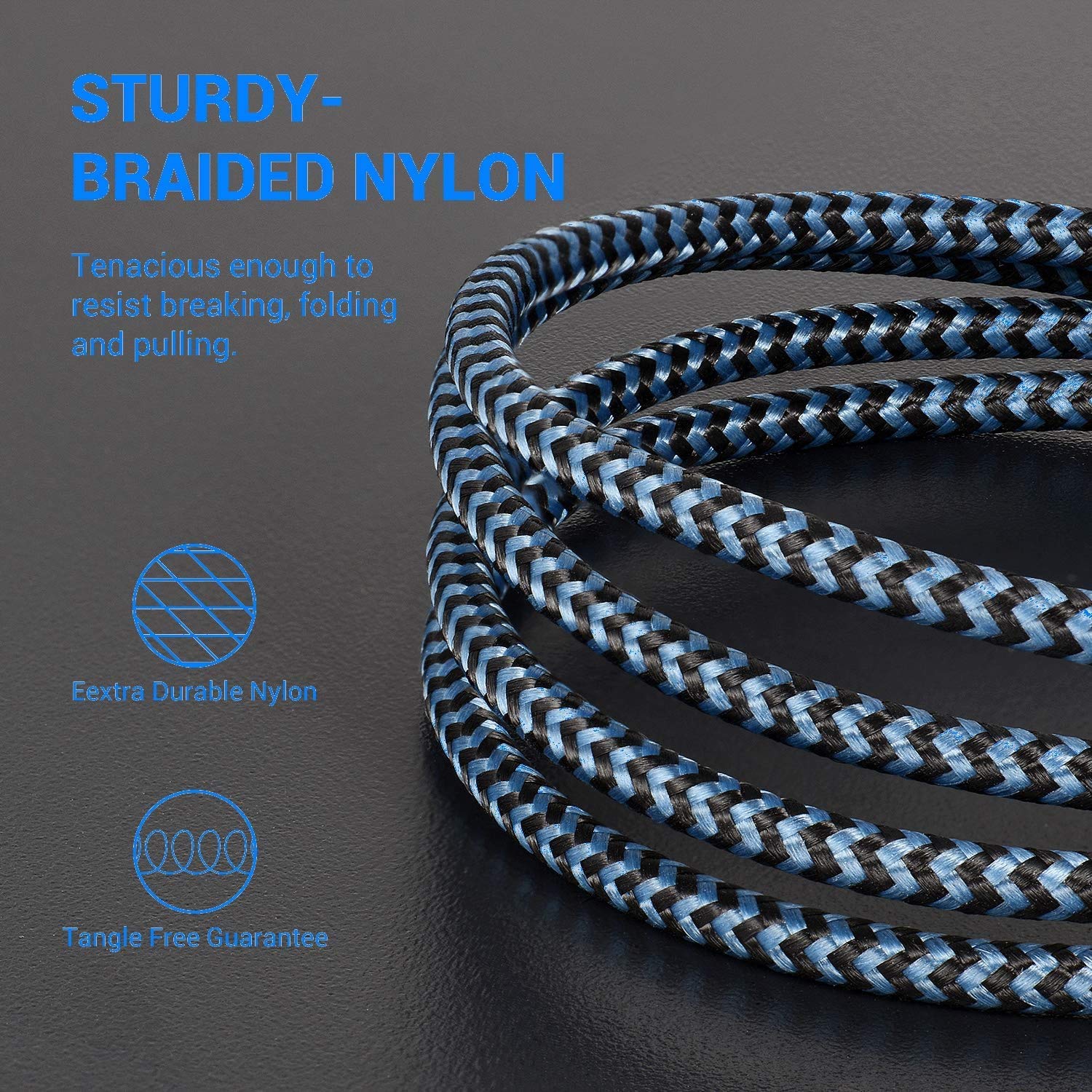 Iphone Charger, Sundix 3Pack 9Ft Lightning Cable Iphone Charger Cable Nylon Braided Charging Cord Compatible Iphone 14/13/12/12P