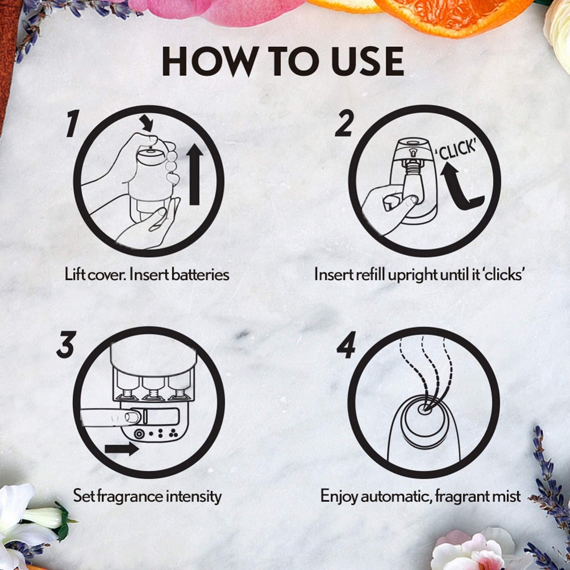 Air Wick Essential Mist, Essential Oil Diffuser Refill, Lavender & Almond Blossom, 3 Count, Air Freshener